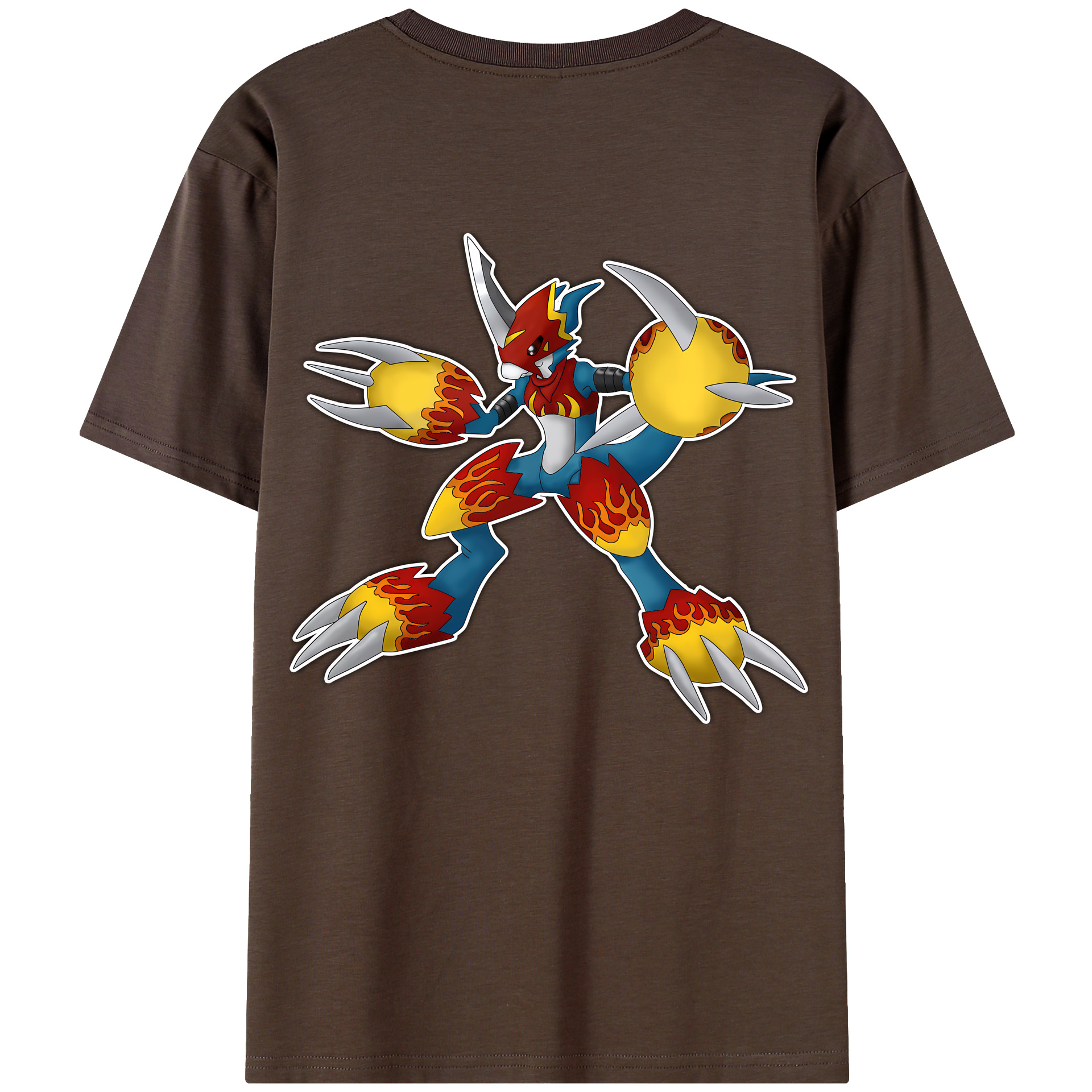 （画像用） Digimon デジタルモンスター/デジモン 綿100％半袖Tシャツ（背面プリント）