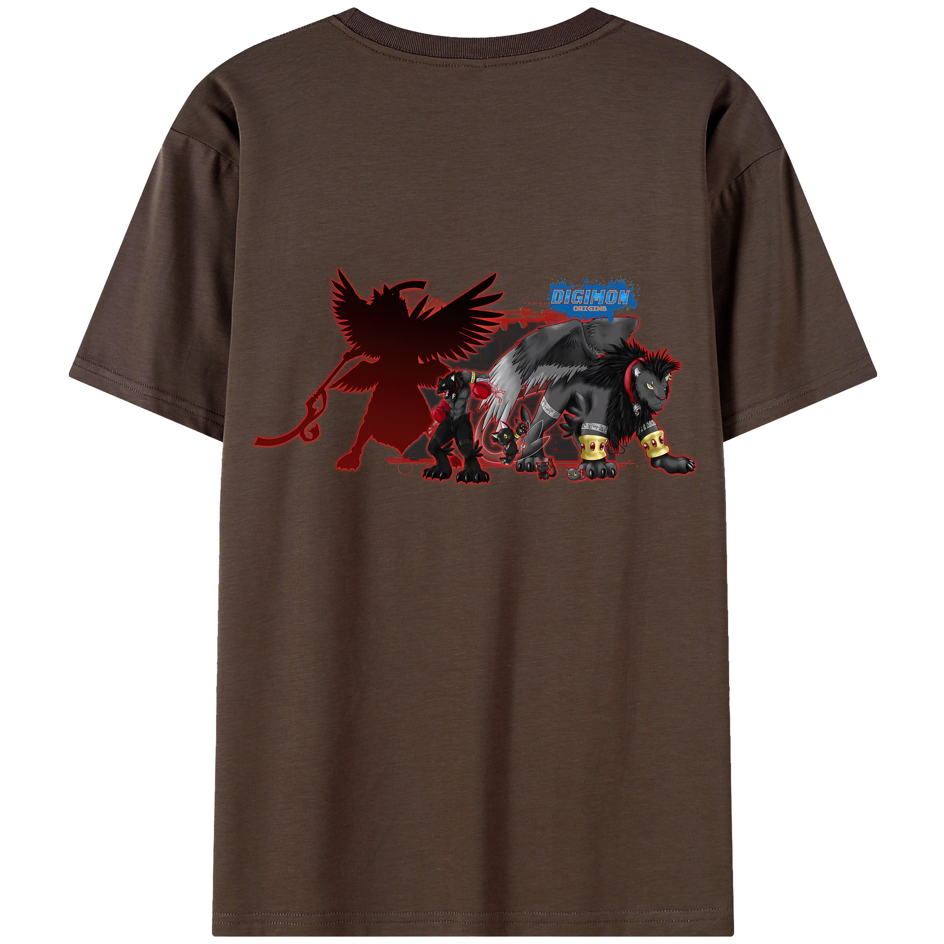 （画像用） Digimon デジタルモンスター/デジモン 綿100％半袖Tシャツ（背面プリント）