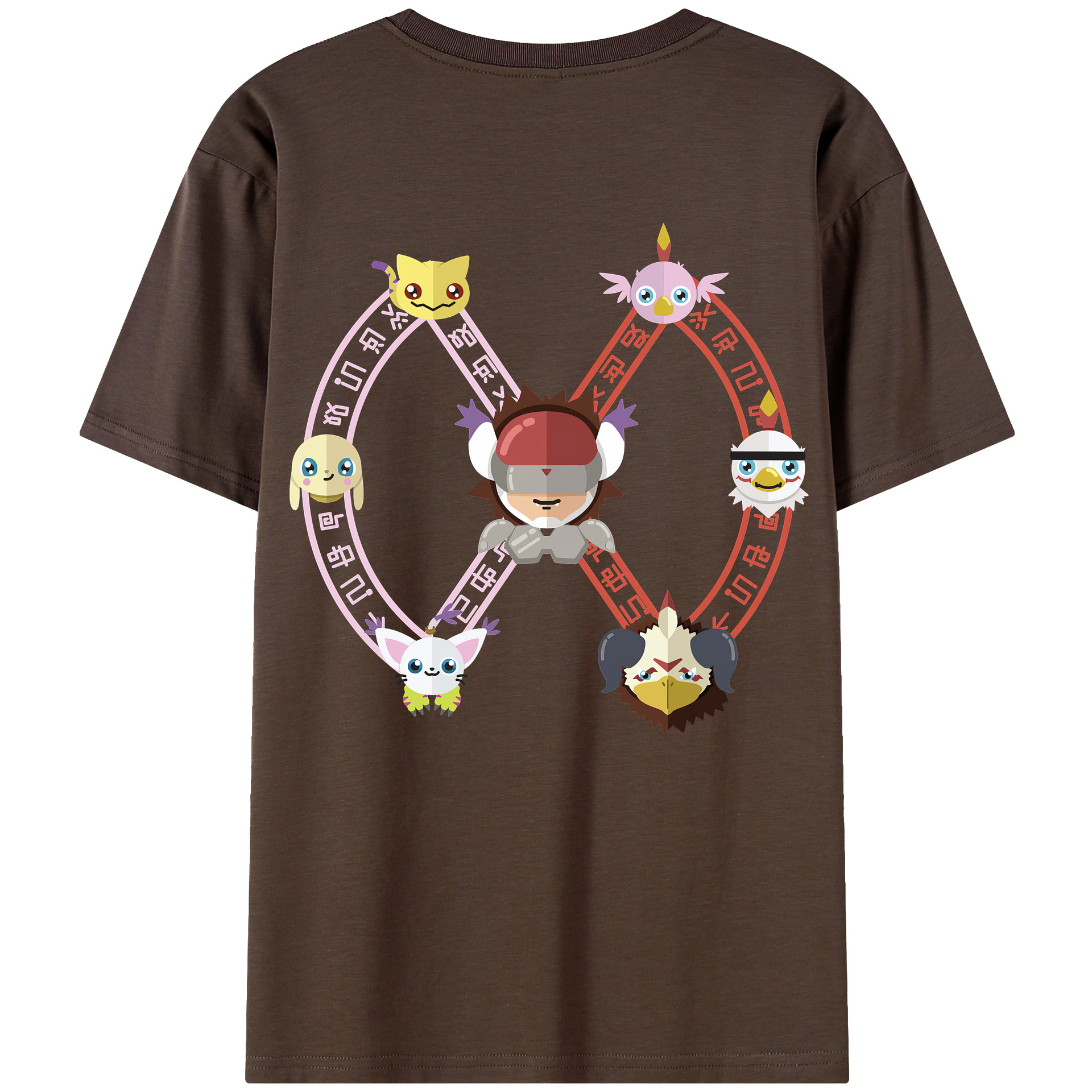 （画像用） Digimon デジタルモンスター/デジモン 綿100％半袖Tシャツ（背面プリント）