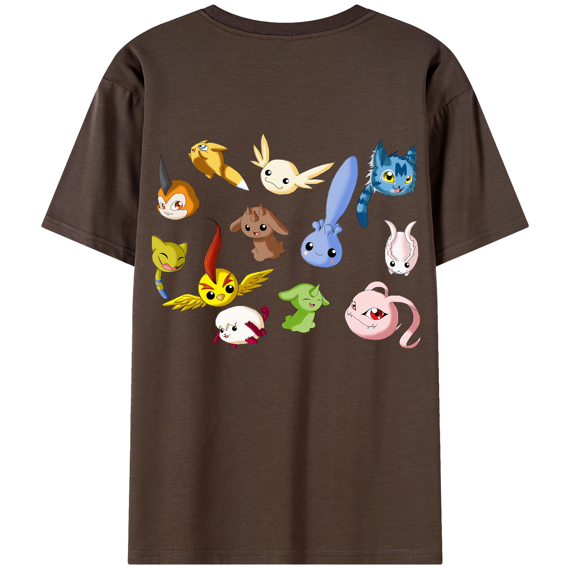 （画像用） Digimon デジタルモンスター/デジモン 綿100％半袖Tシャツ（背面プリント）