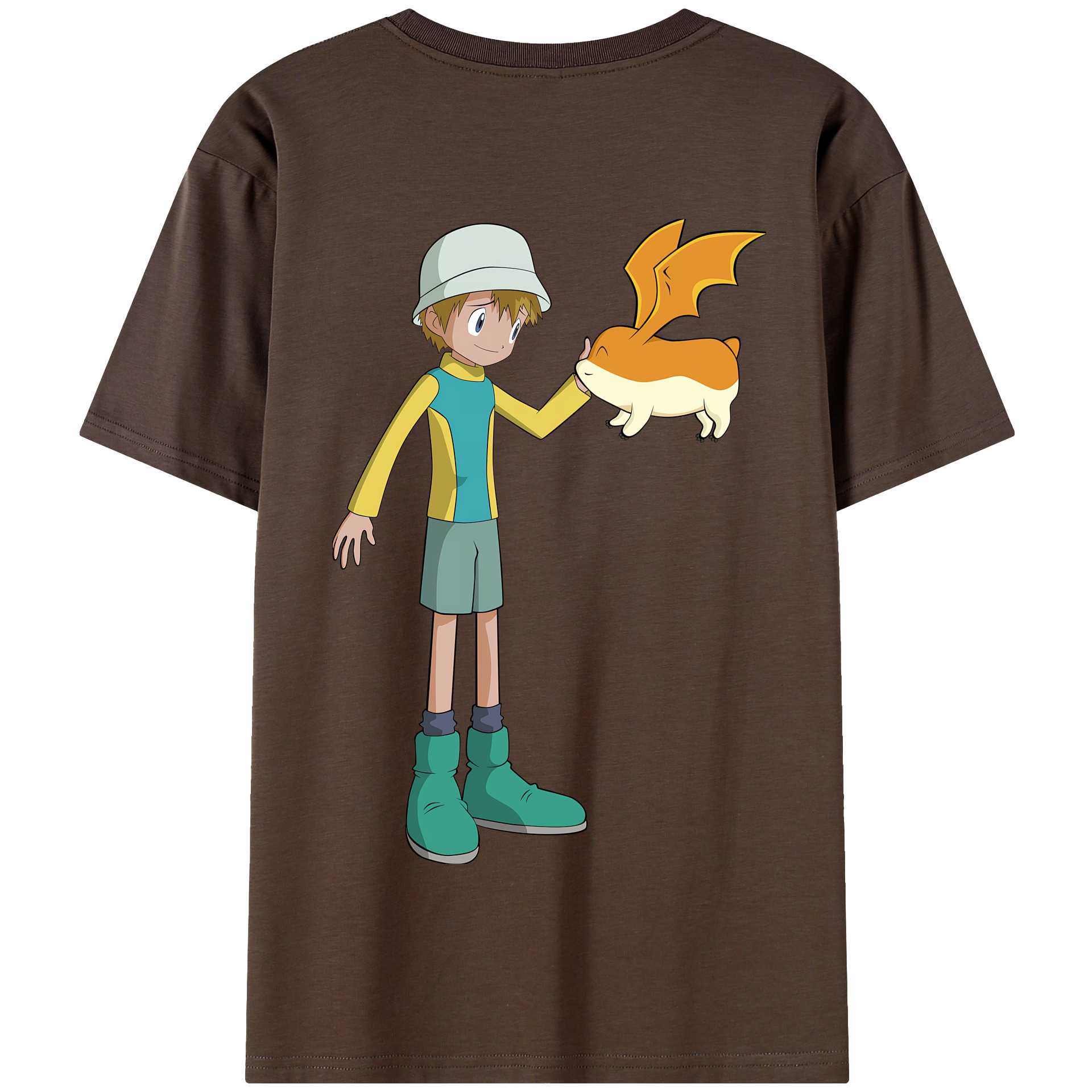 （画像用） Digimon デジタルモンスター/デジモン 綿100％半袖Tシャツ（背面プリント）