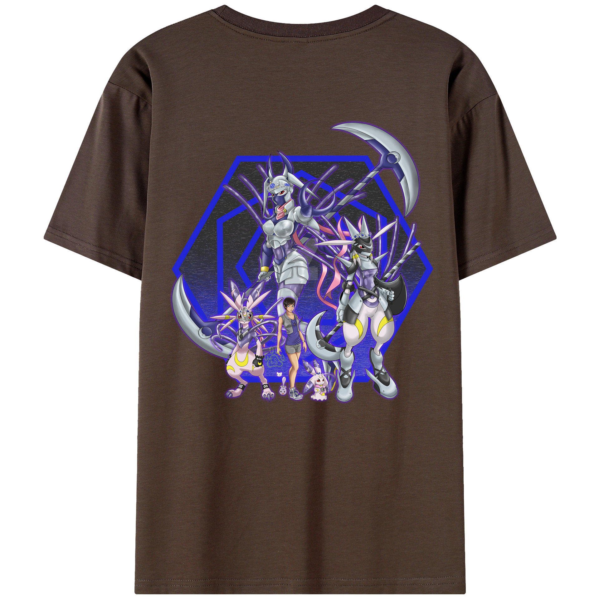 （画像用） Digimon デジタルモンスター/デジモン 綿100％半袖Tシャツ（背面プリント）