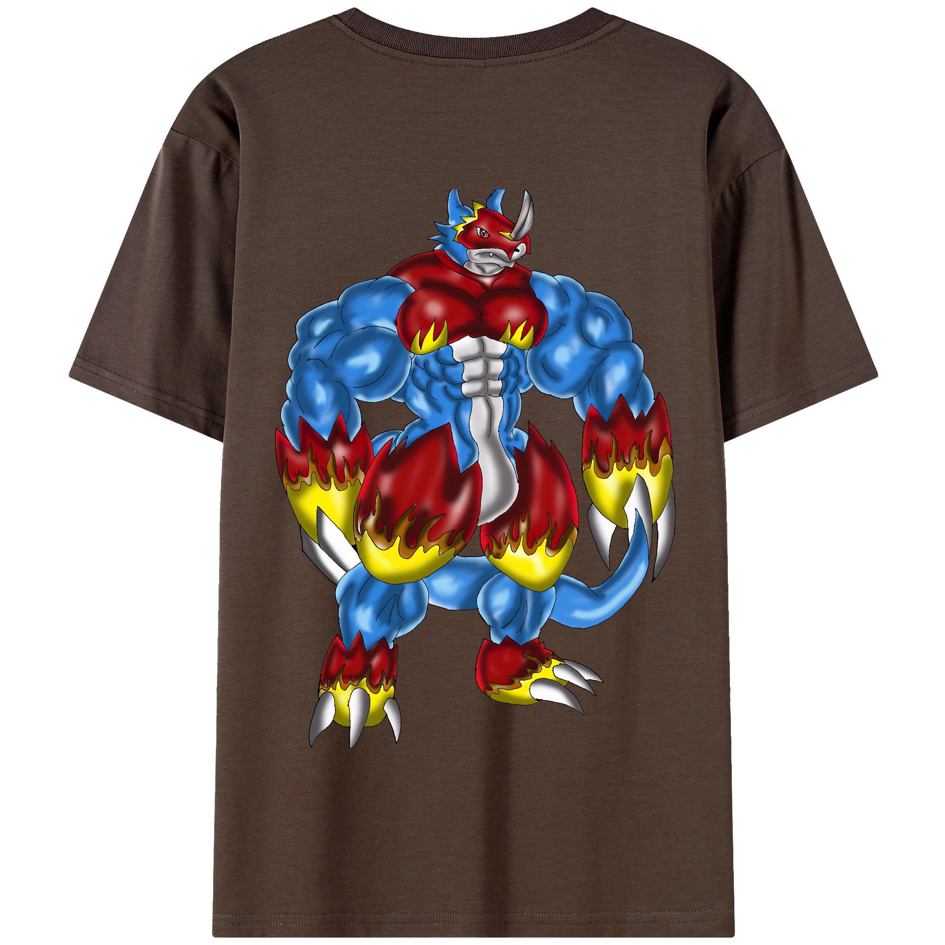 （画像用） Digimon デジタルモンスター/デジモン 綿100％半袖Tシャツ（背面プリント）