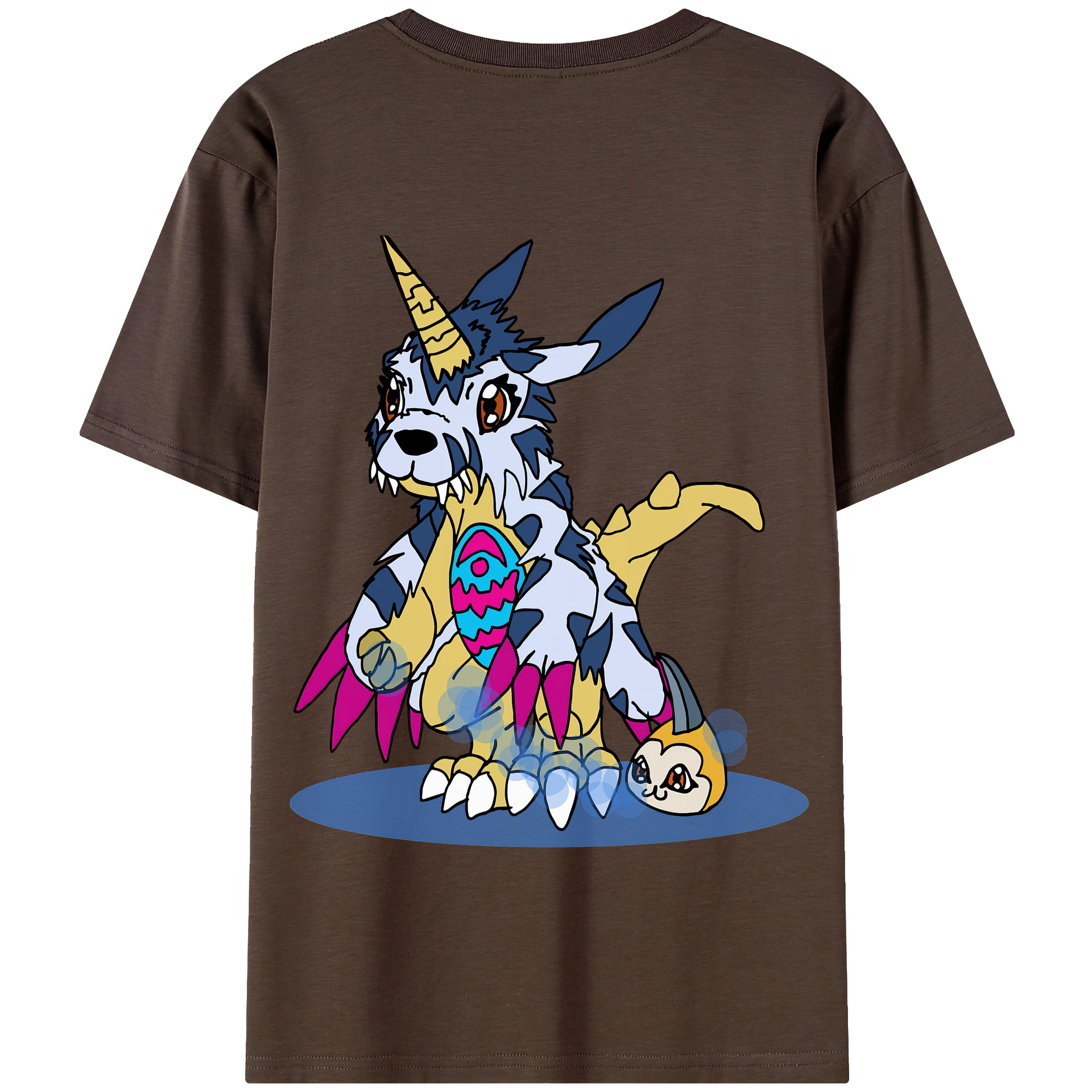 （画像用） Digimon デジタルモンスター/デジモン 綿100％半袖Tシャツ（背面プリント）
