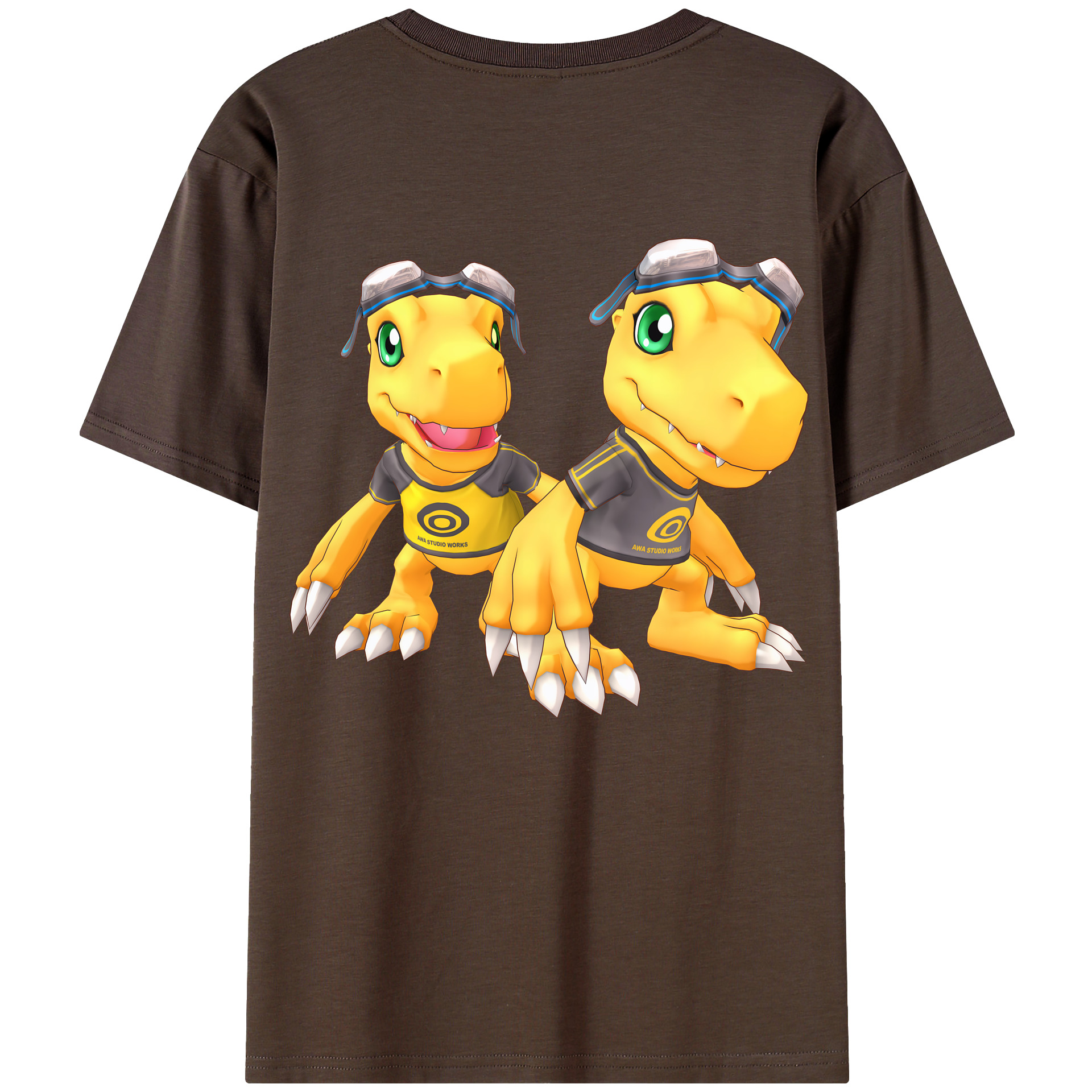 （画像用） Digimon デジタルモンスター/デジモン 綿100％半袖Tシャツ（背面プリント）