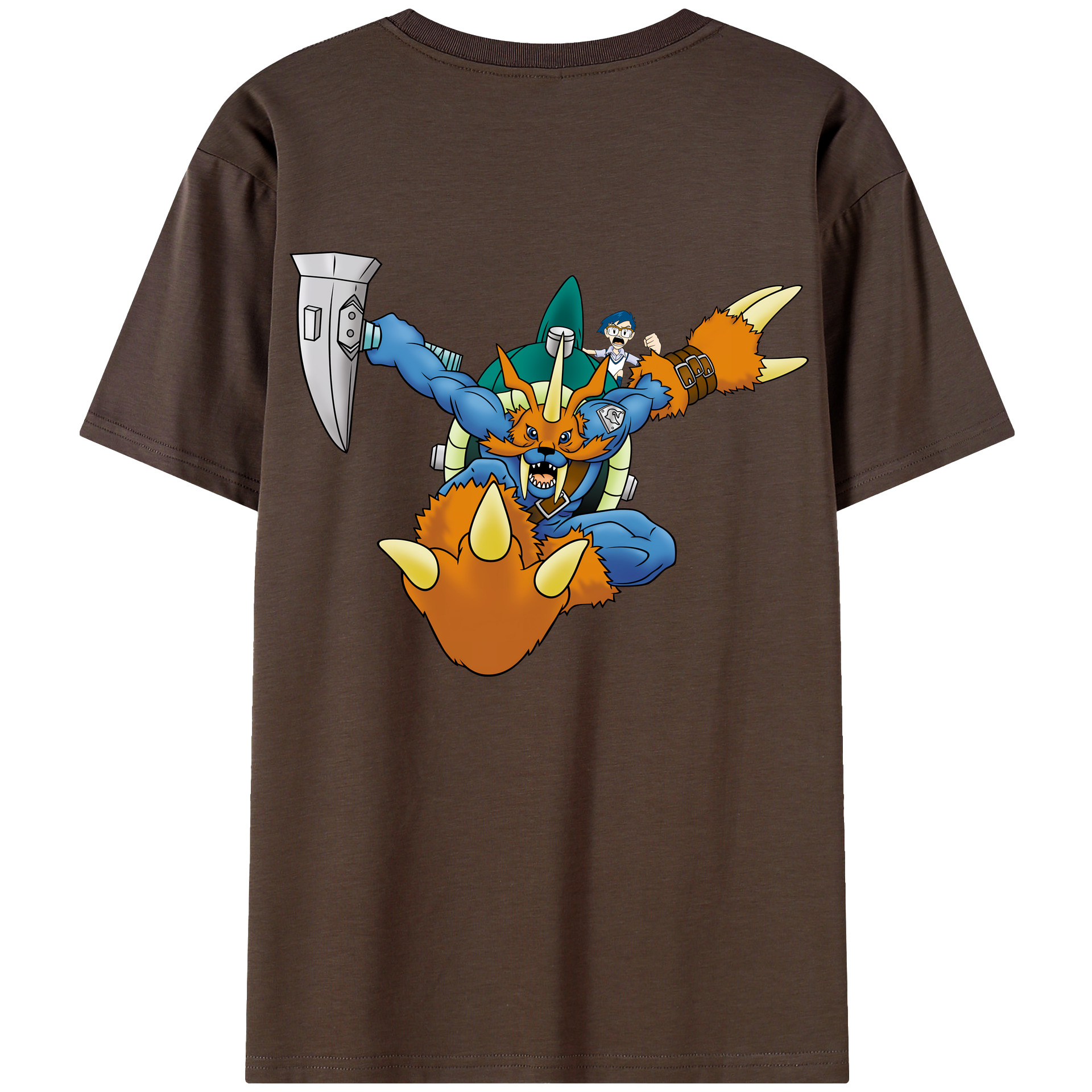 （画像用） Digimon デジタルモンスター/デジモン 綿100％半袖Tシャツ（背面プリント）
