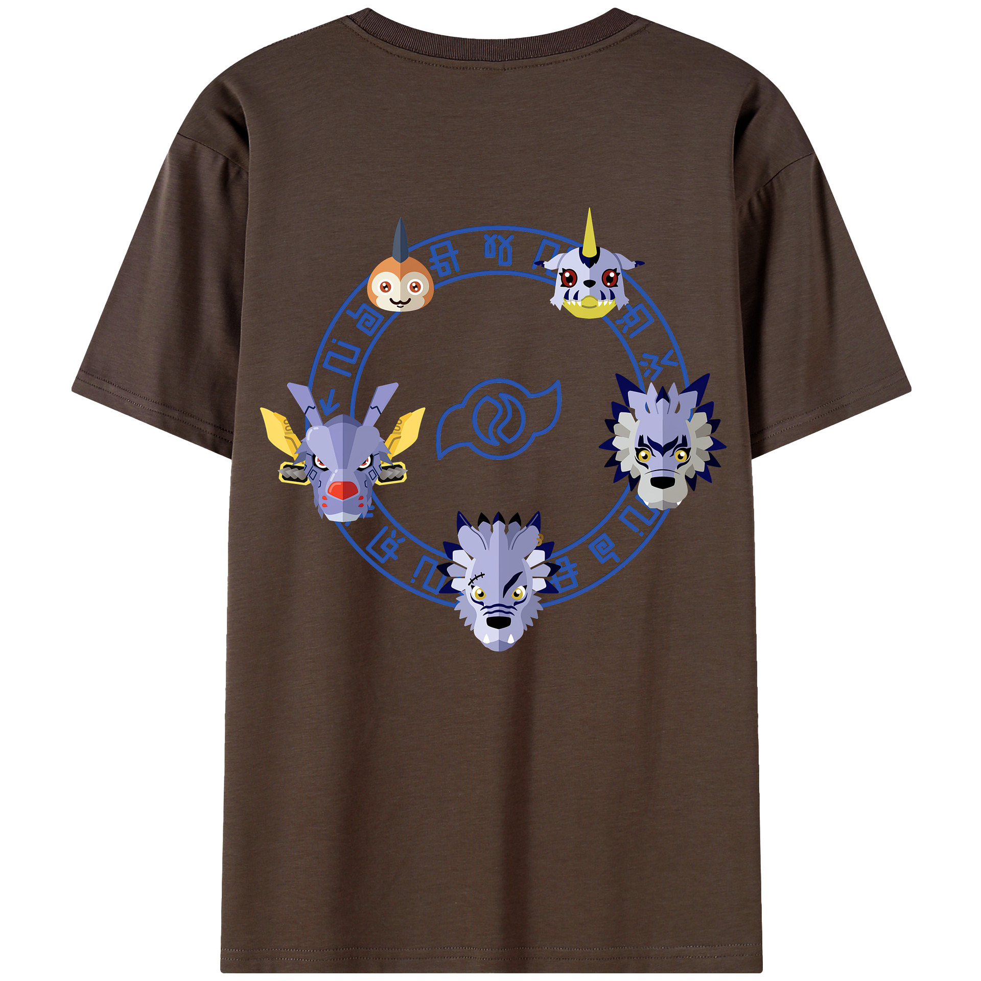 （画像用） Digimon デジタルモンスター/デジモン 綿100％半袖Tシャツ（背面プリント）