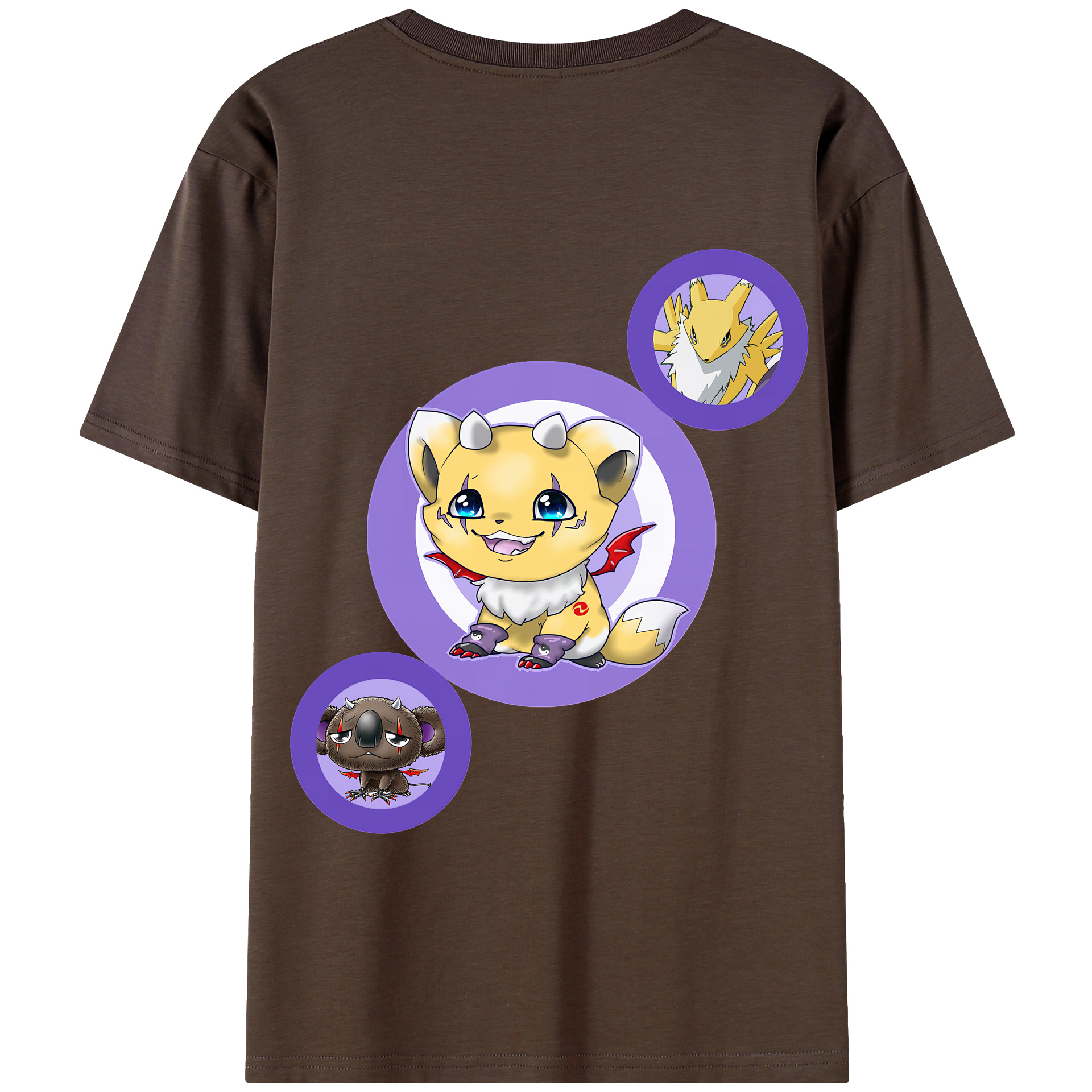 （画像用） Digimon デジタルモンスター/デジモン 綿100％半袖Tシャツ（背面プリント）