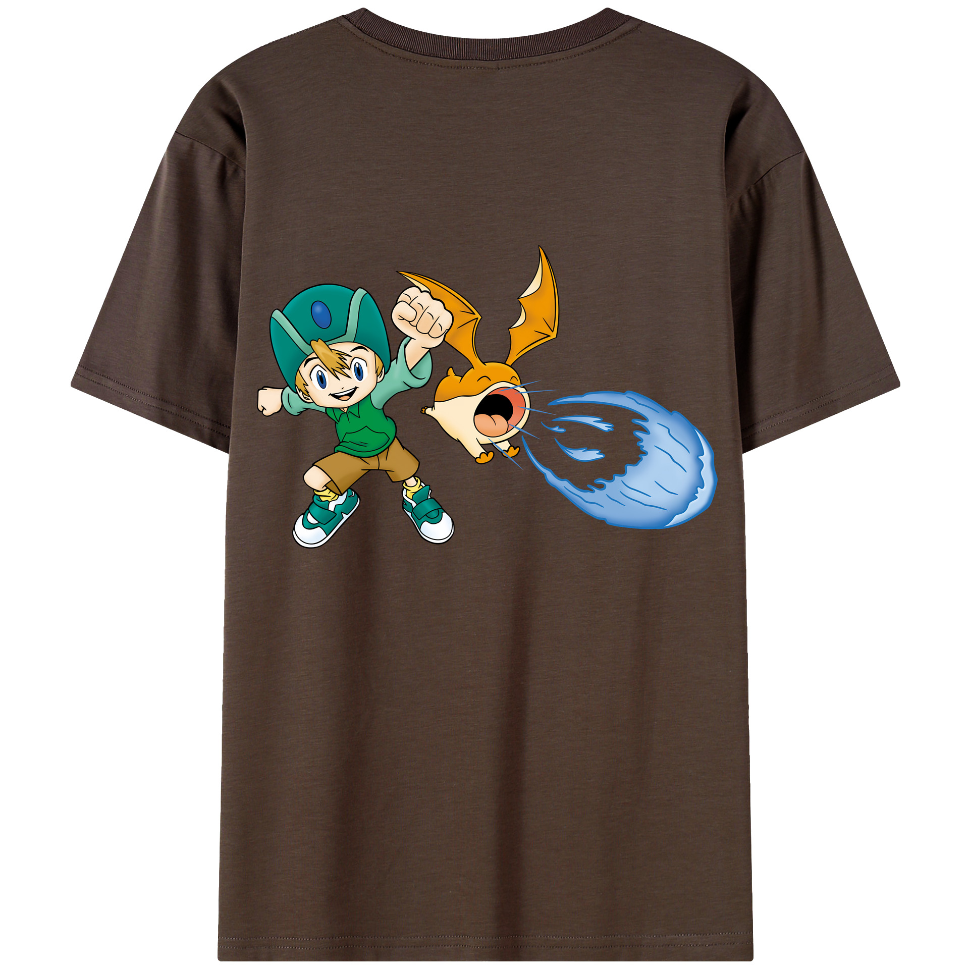 （画像用） Digimon デジタルモンスター/デジモン 綿100％半袖Tシャツ（背面プリント）