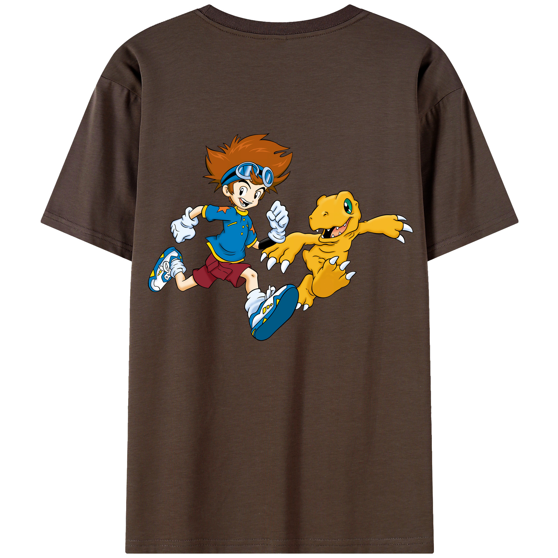 （画像用） Digimon デジタルモンスター/デジモン 綿100％半袖Tシャツ（背面プリント）