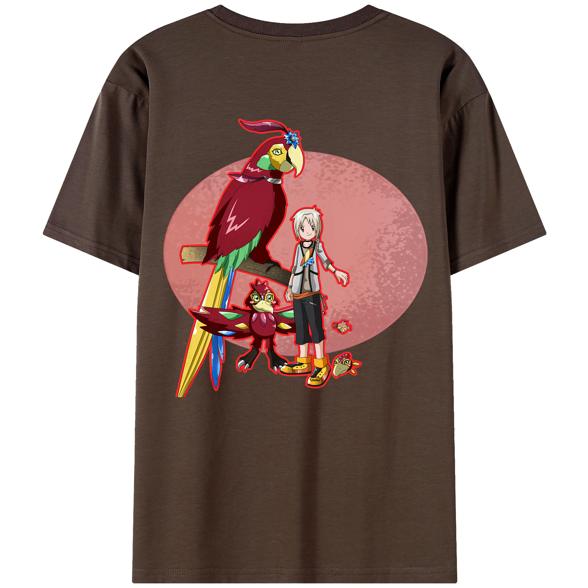 （画像用） Digimon デジタルモンスター/デジモン 綿100％半袖Tシャツ（背面プリント）