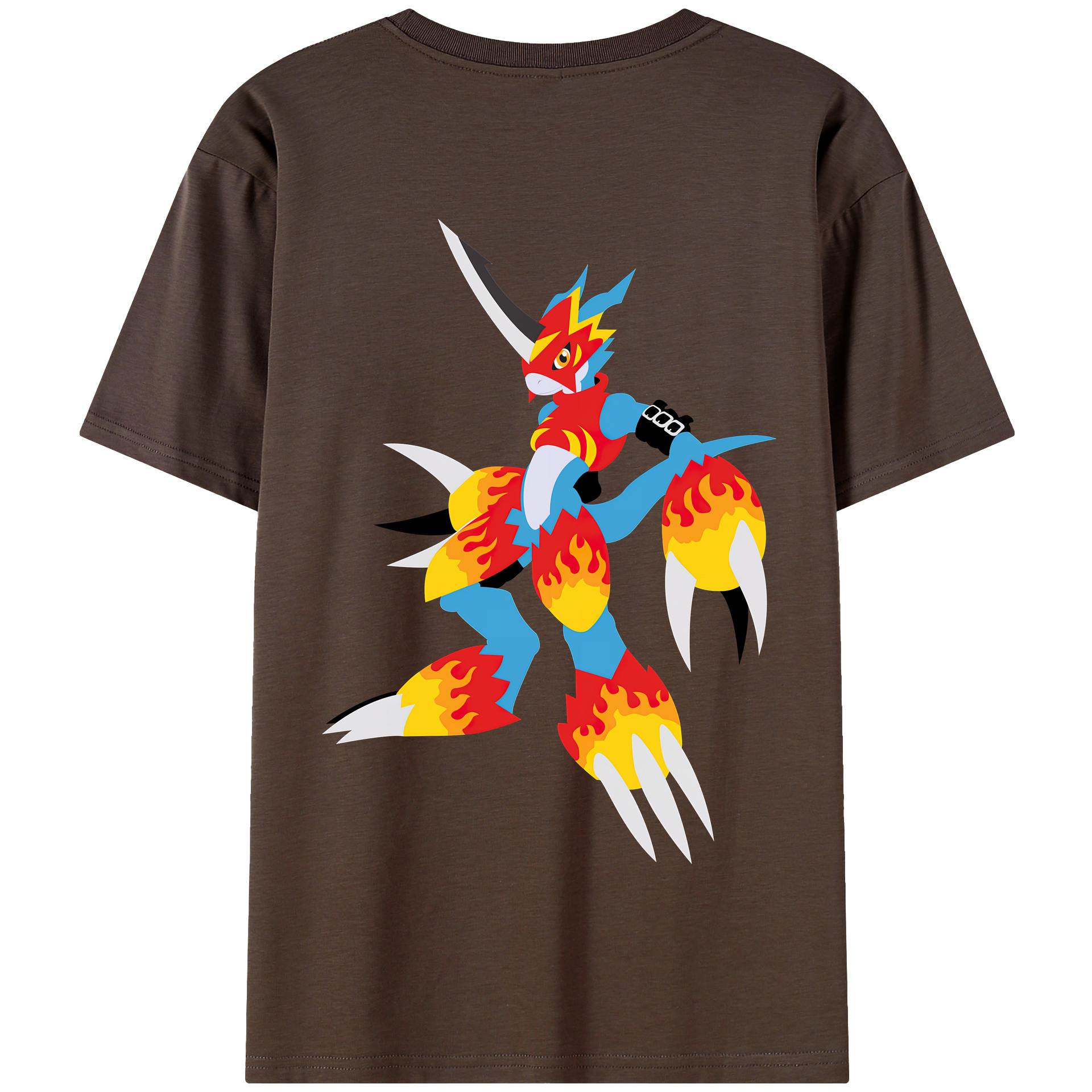 （画像用） Digimon デジタルモンスター/デジモン 綿100％半袖Tシャツ（背面プリント）