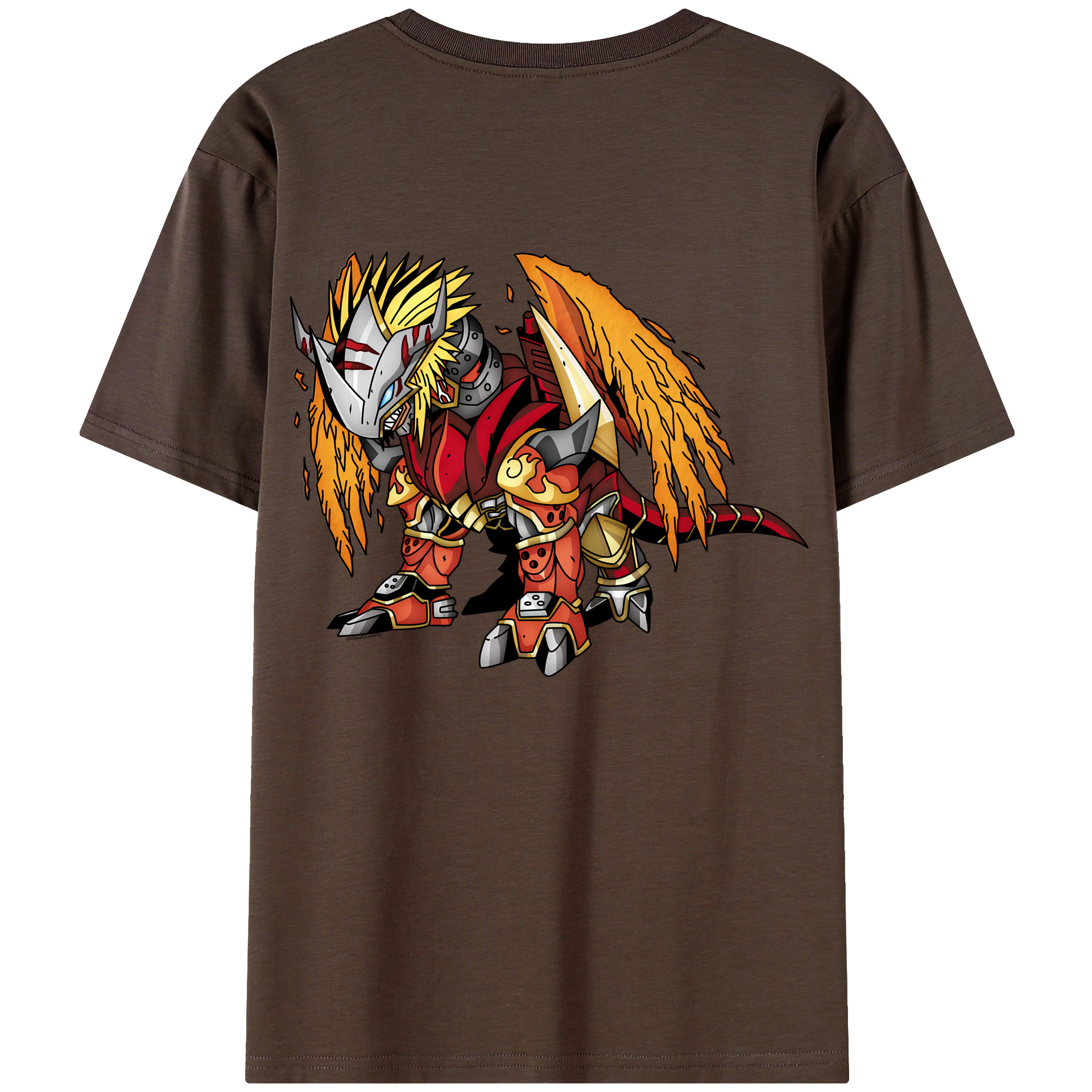 （画像用） Digimon デジタルモンスター/デジモン 綿100％半袖Tシャツ（背面プリント）