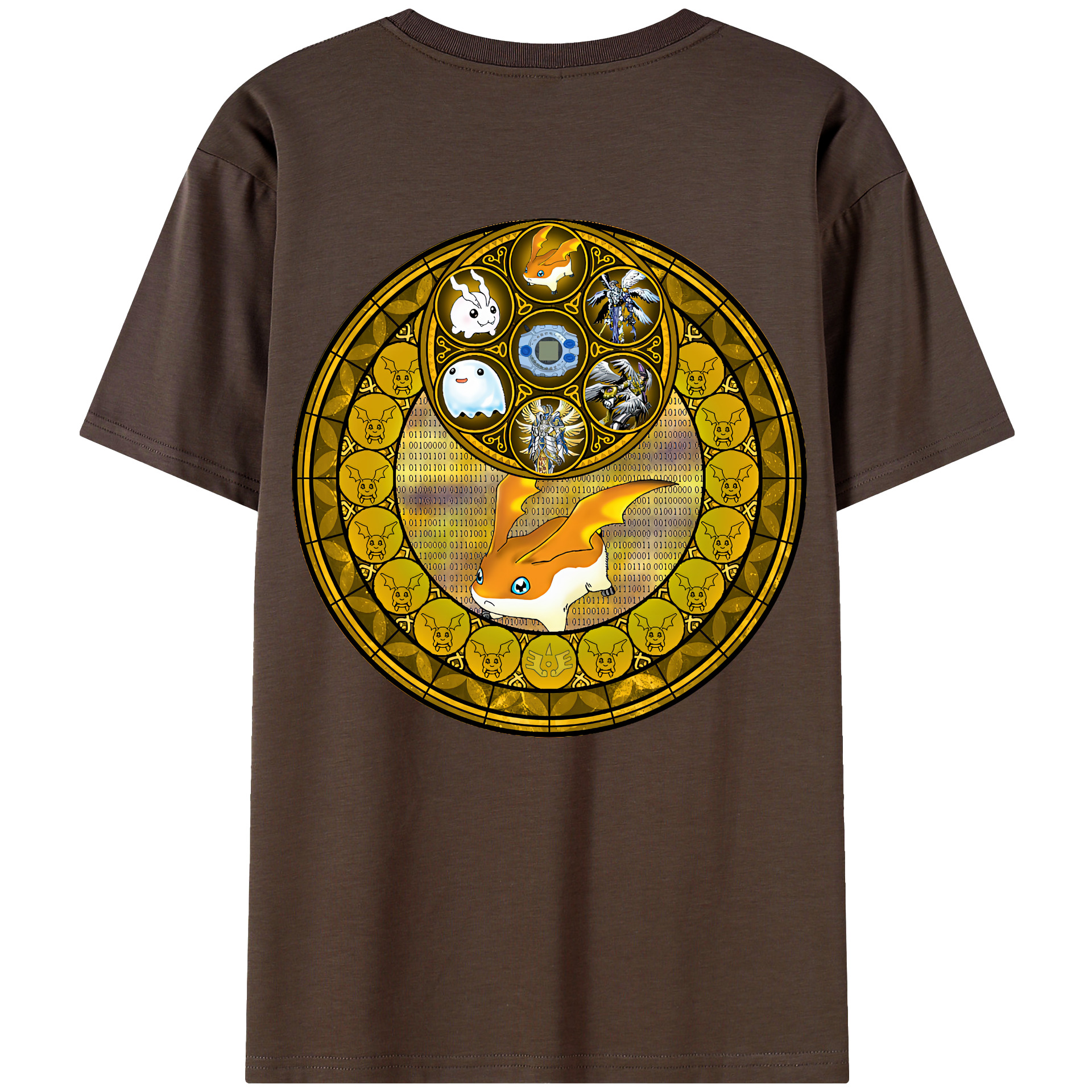 （画像用） Digimon デジタルモンスター/デジモン 綿100％半袖Tシャツ（背面プリント）