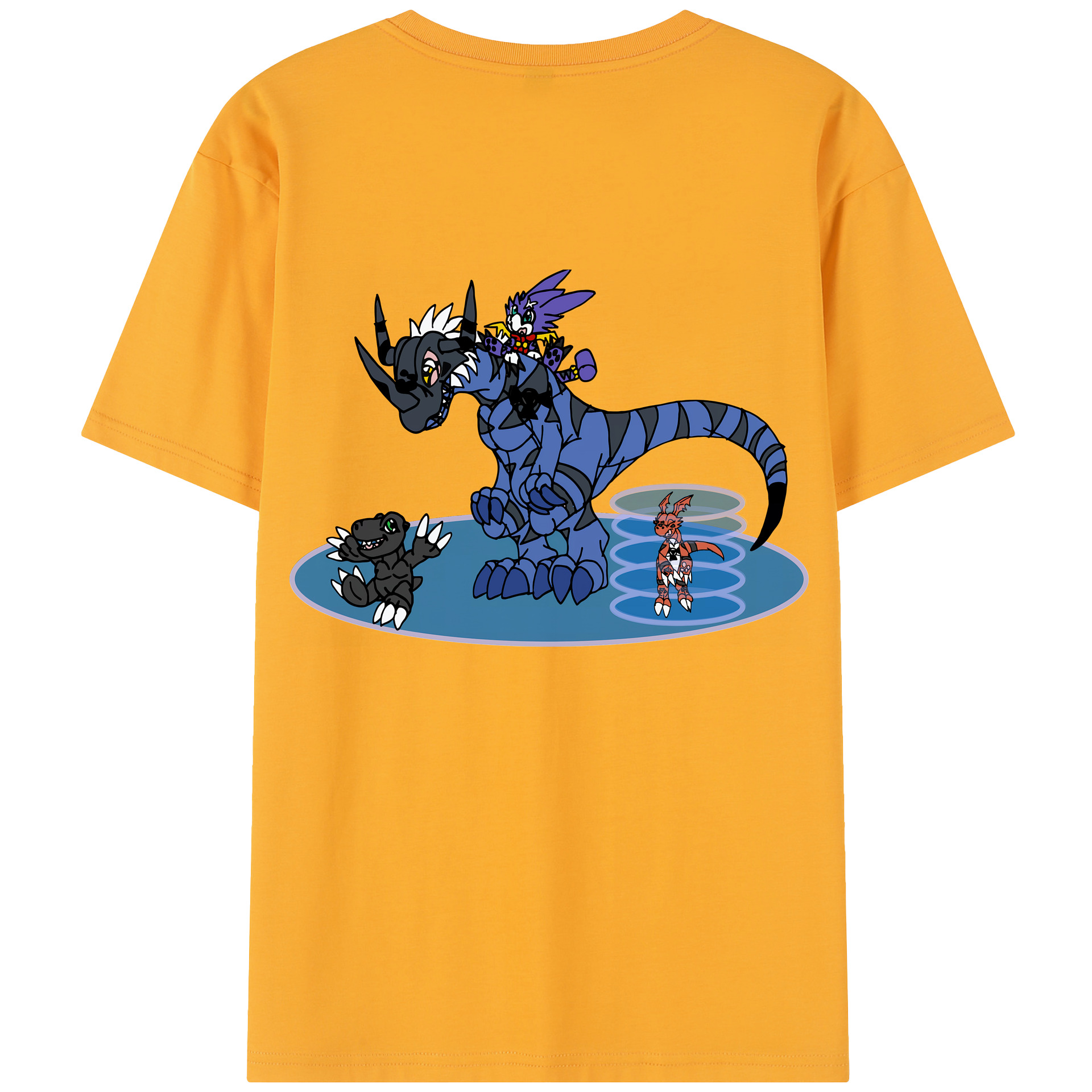 （画像用） Digimon デジタルモンスター/デジモン 綿100％半袖Tシャツ（背面プリント）