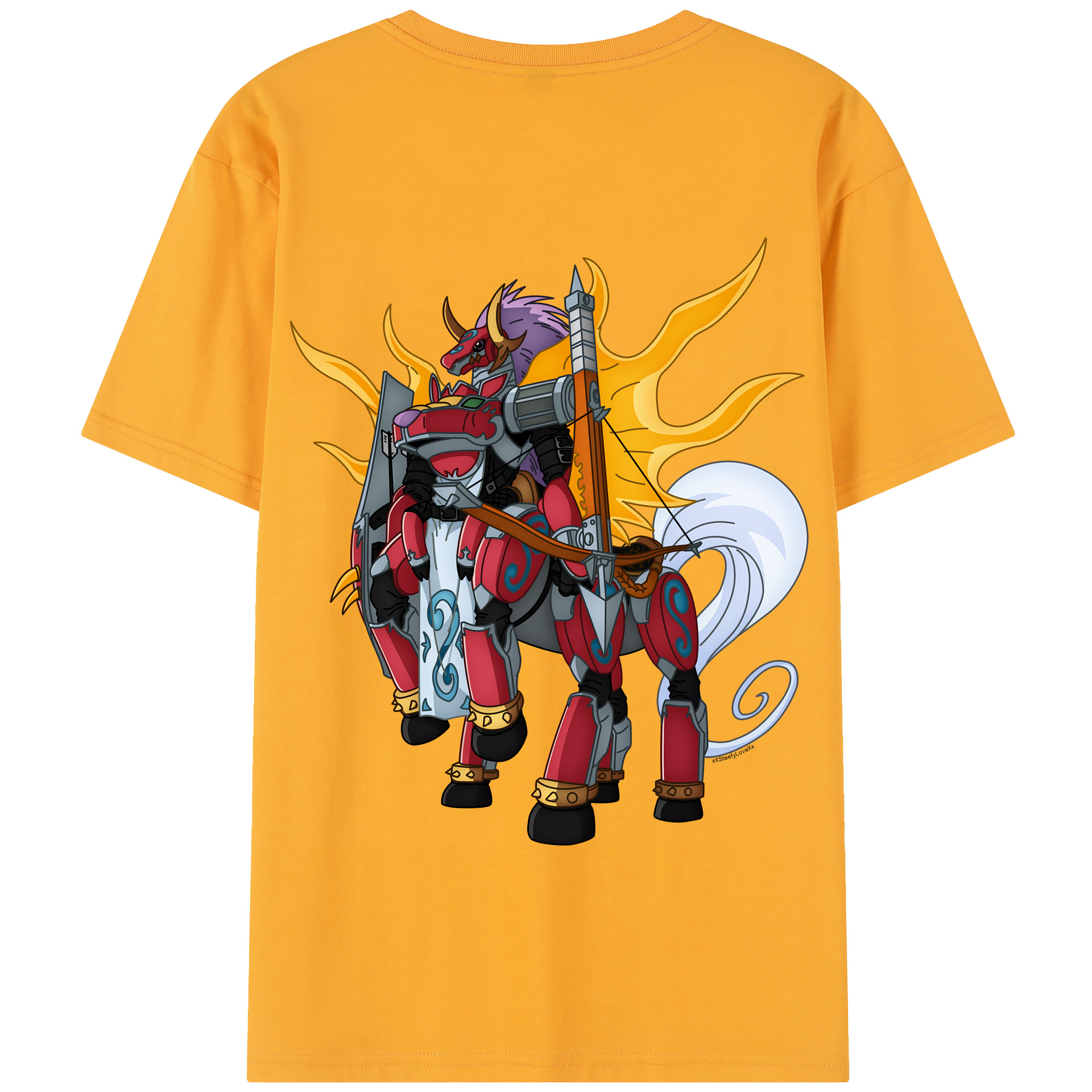 （画像用） Digimon デジタルモンスター/デジモン 綿100％半袖Tシャツ（背面プリント）