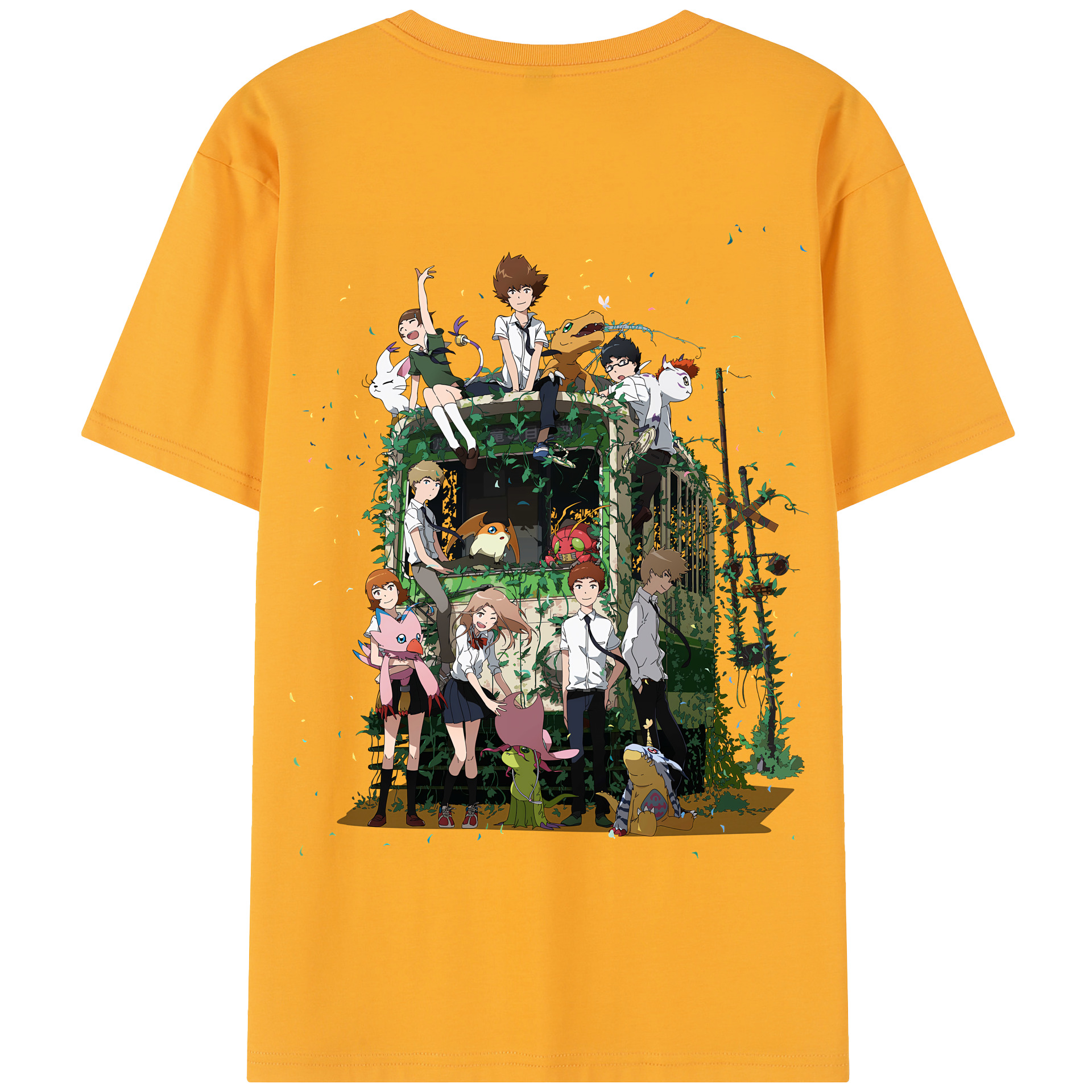 （画像用） Digimon デジタルモンスター/デジモン 綿100％半袖Tシャツ（背面プリント）