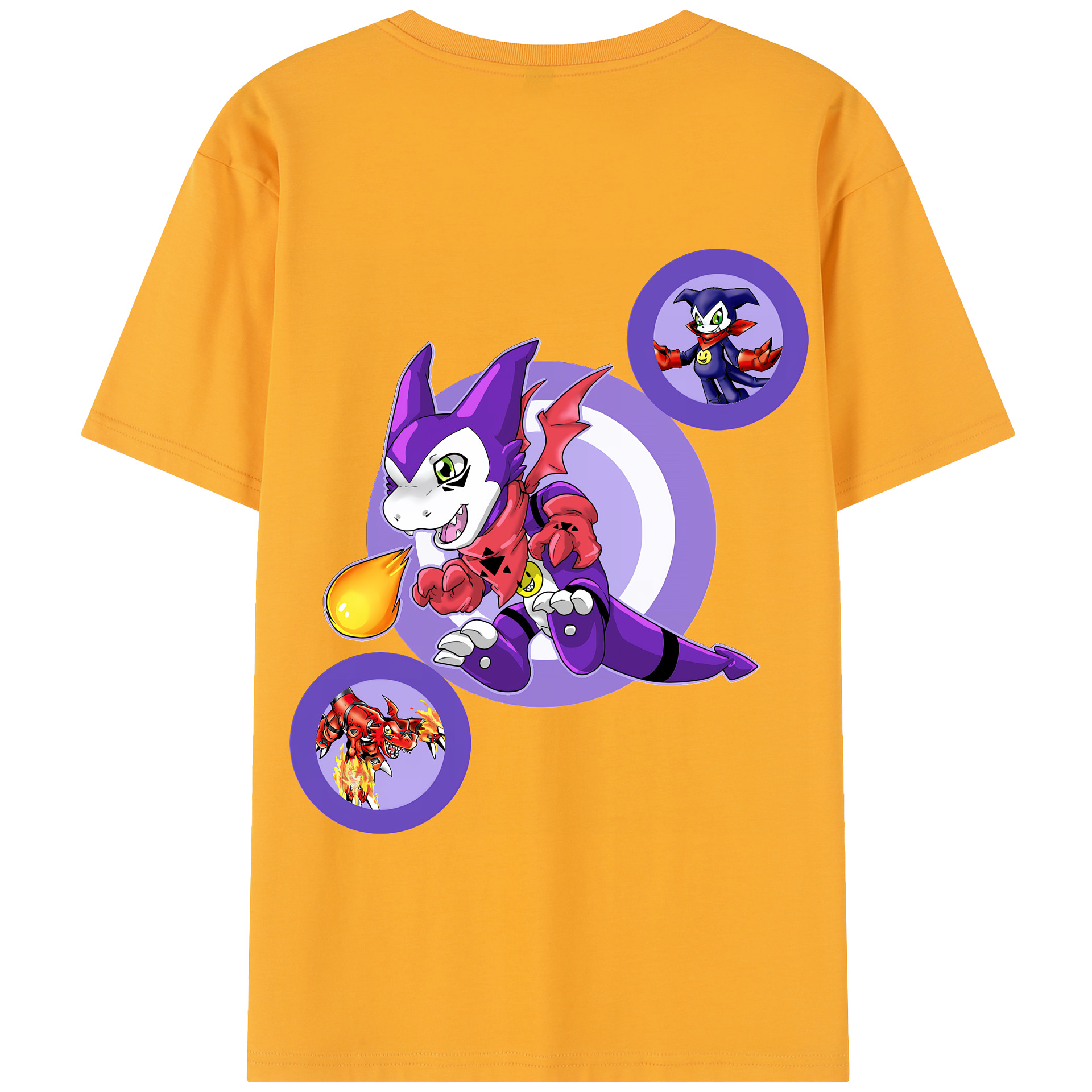（画像用） Digimon デジタルモンスター/デジモン 綿100％半袖Tシャツ（背面プリント）