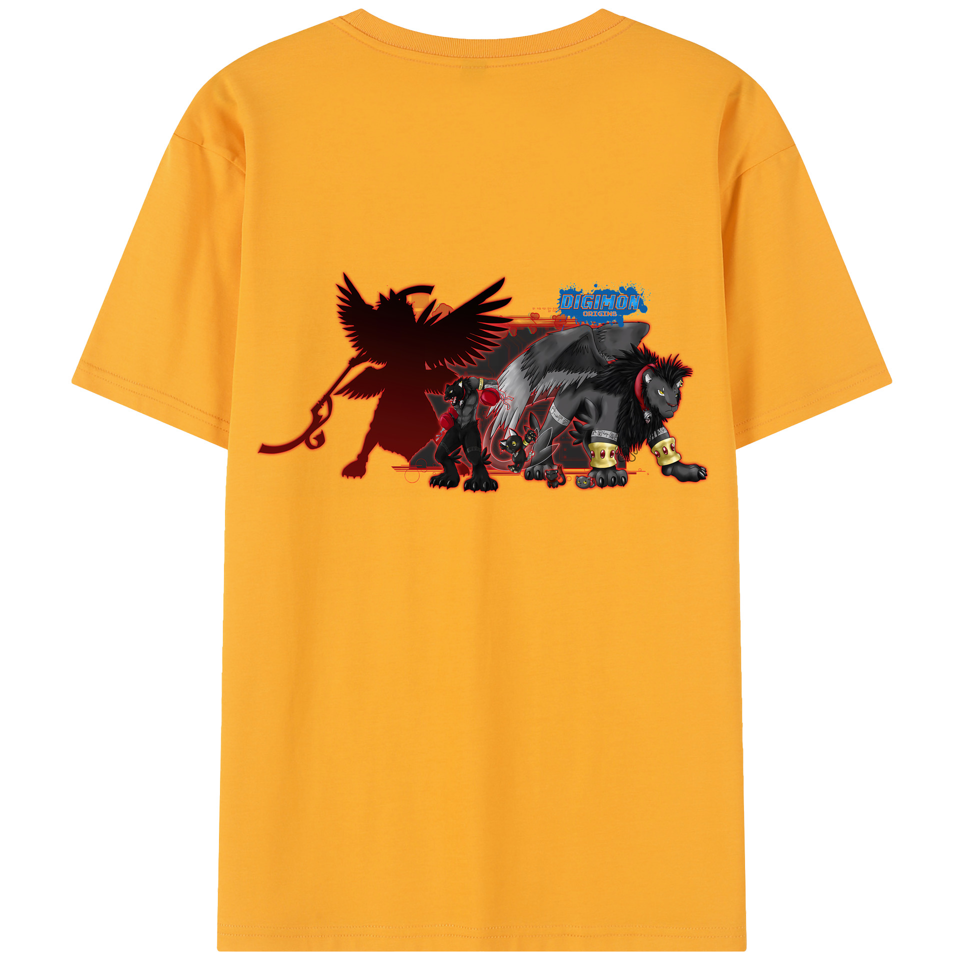 （画像用） Digimon デジタルモンスター/デジモン 綿100％半袖Tシャツ（背面プリント）