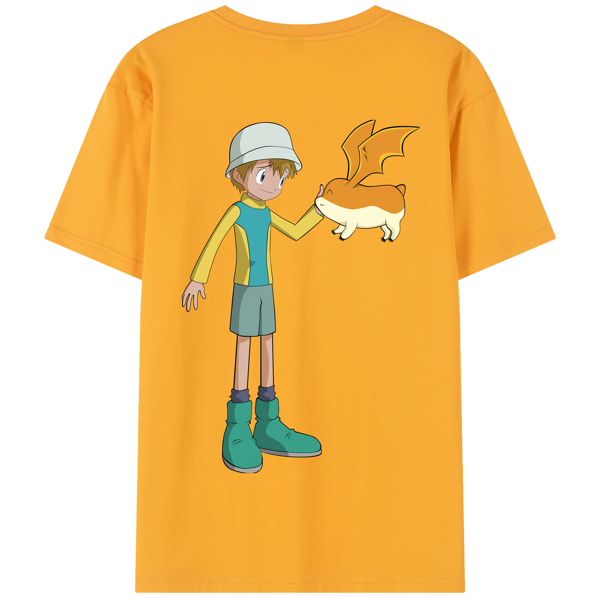 （画像用） Digimon デジタルモンスター/デジモン 綿100％半袖Tシャツ（背面プリント）