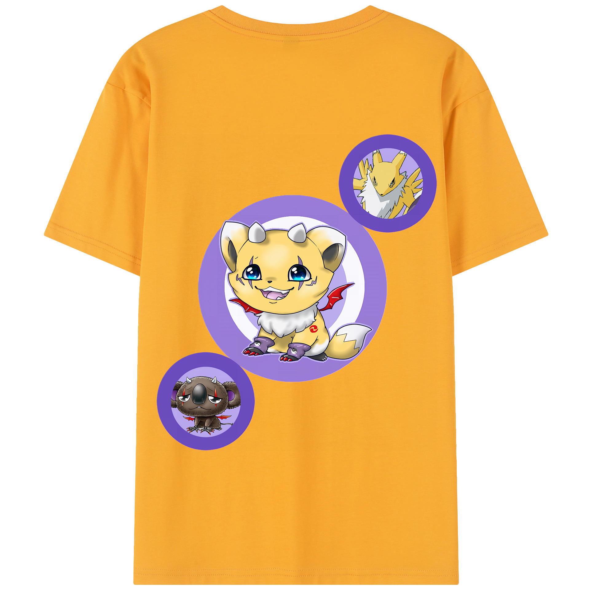 （画像用） Digimon デジタルモンスター/デジモン 綿100％半袖Tシャツ（背面プリント）