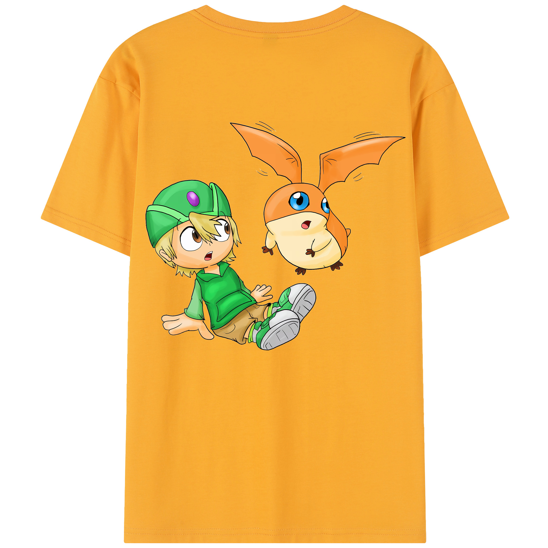 （画像用） Digimon デジタルモンスター/デジモン 綿100％半袖Tシャツ（背面プリント）