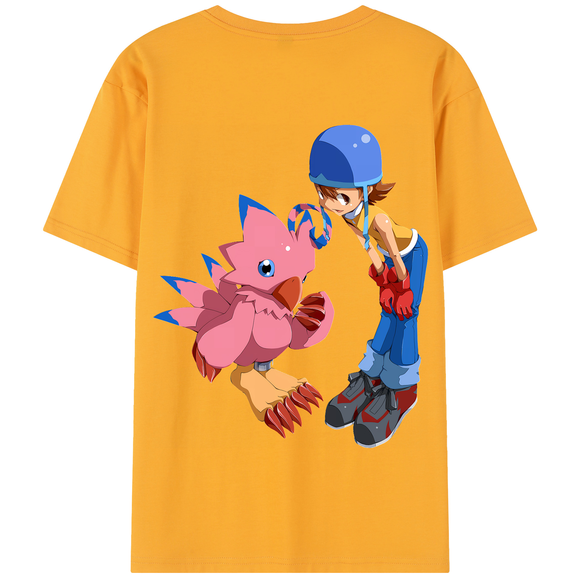 （画像用） Digimon デジタルモンスター/デジモン 綿100％半袖Tシャツ（背面プリント）