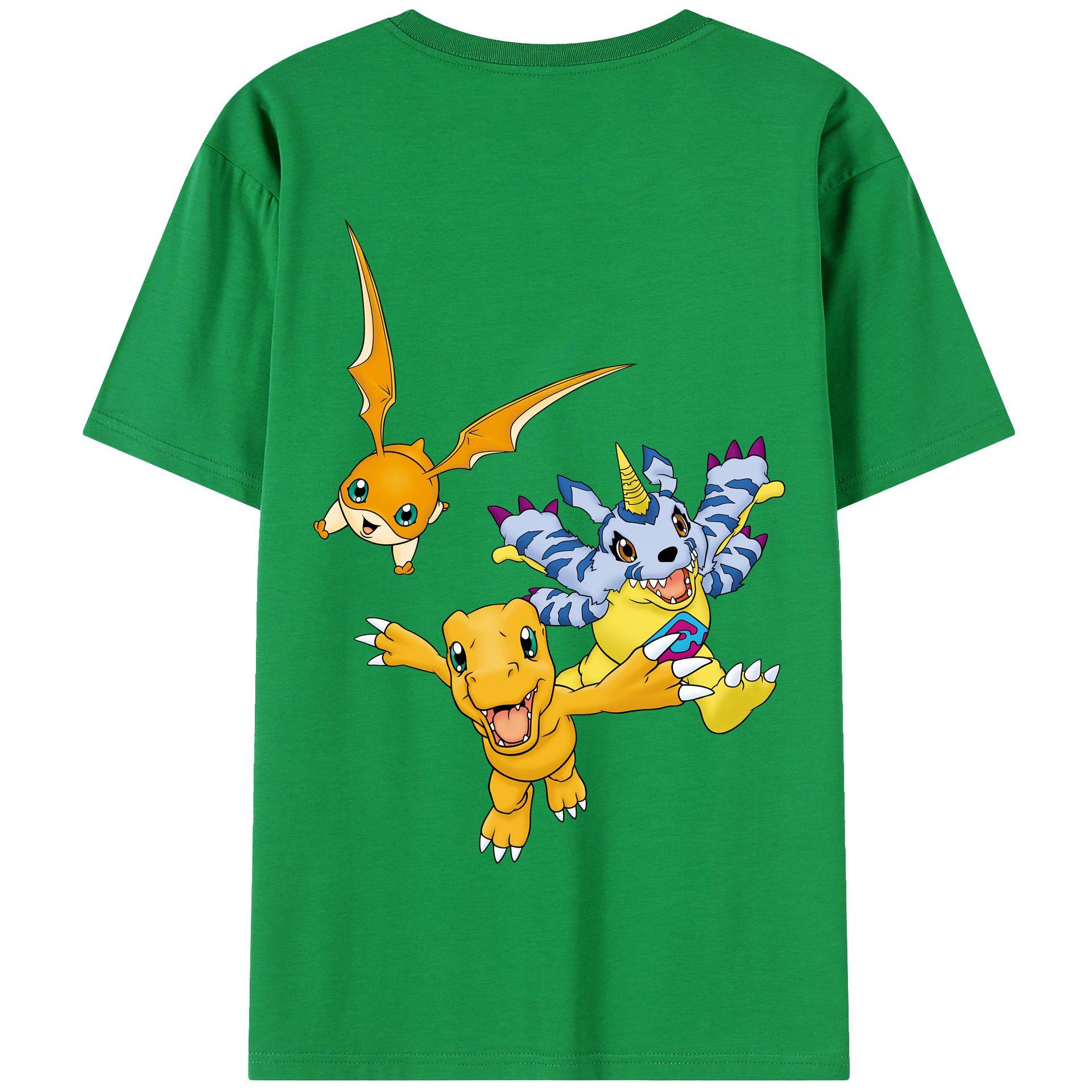 （画像用） Digimon デジタルモンスター/デジモン 綿100％半袖Tシャツ（背面プリント）