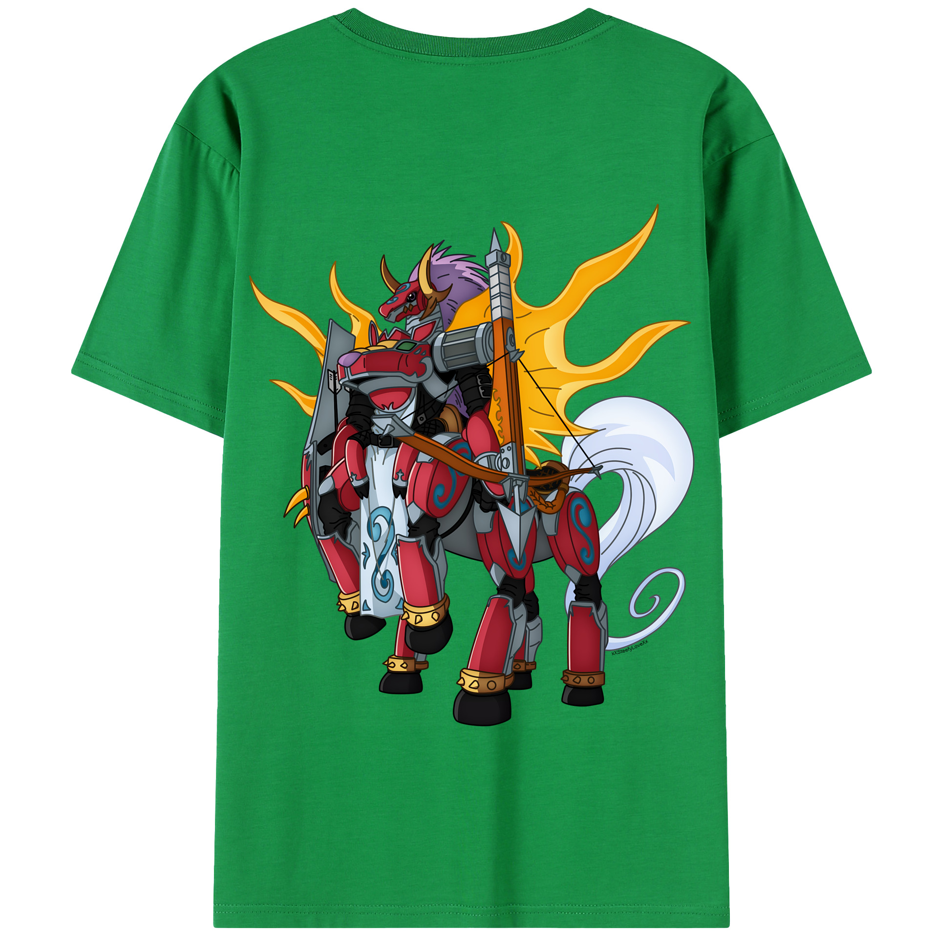 （画像用） Digimon デジタルモンスター/デジモン 綿100％半袖Tシャツ（背面プリント）