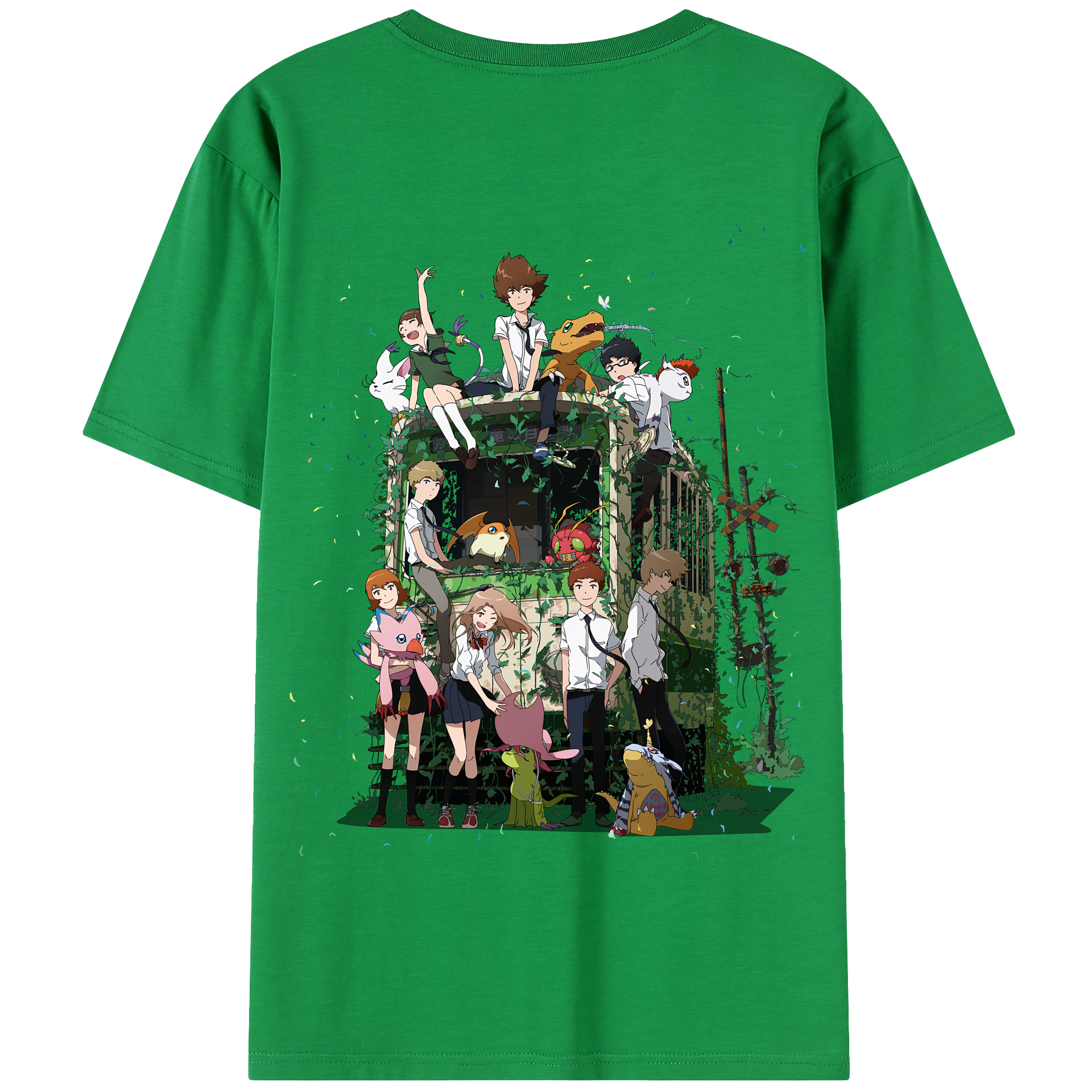 （画像用） Digimon デジタルモンスター/デジモン 綿100％半袖Tシャツ（背面プリント）