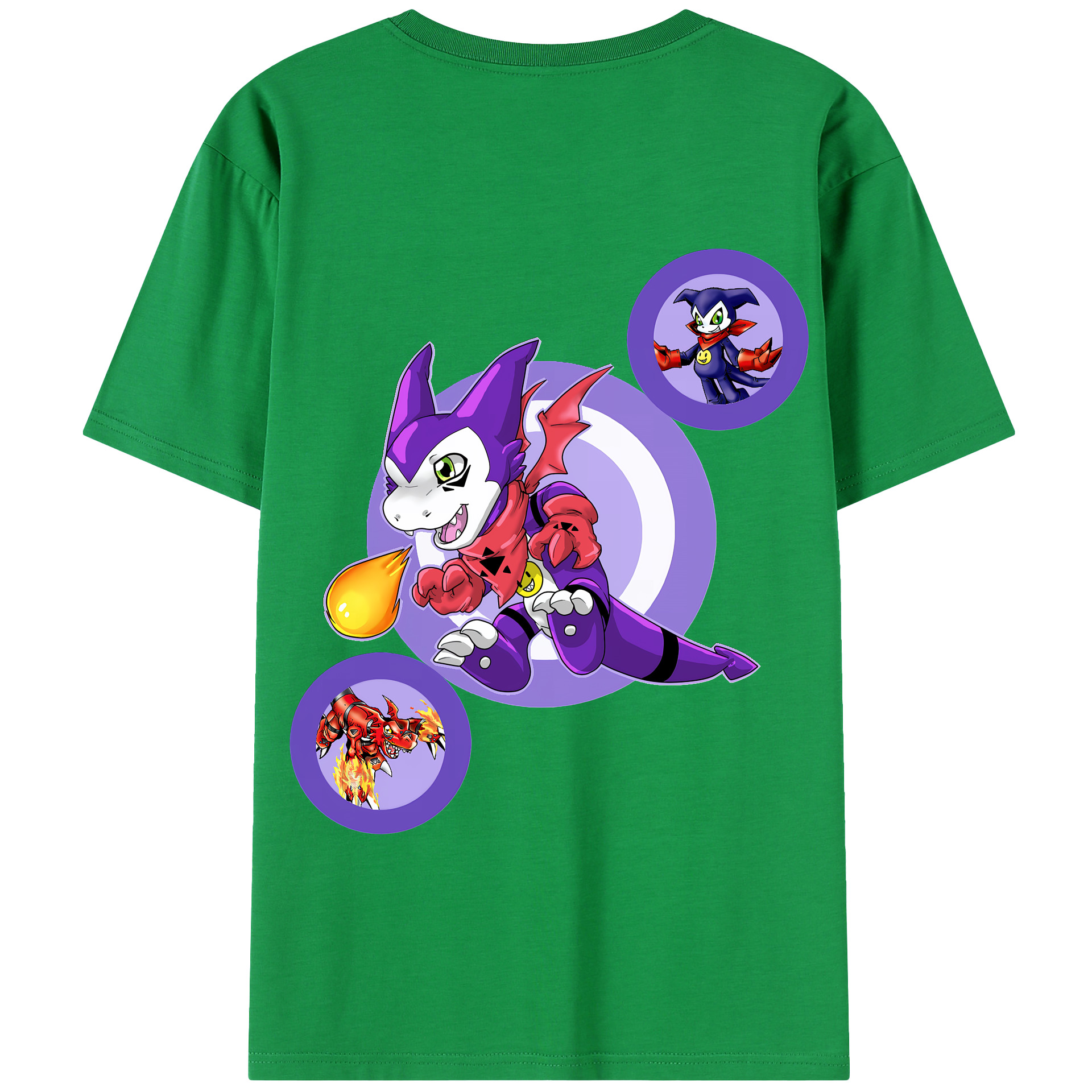 （画像用） Digimon デジタルモンスター/デジモン 綿100％半袖Tシャツ（背面プリント）