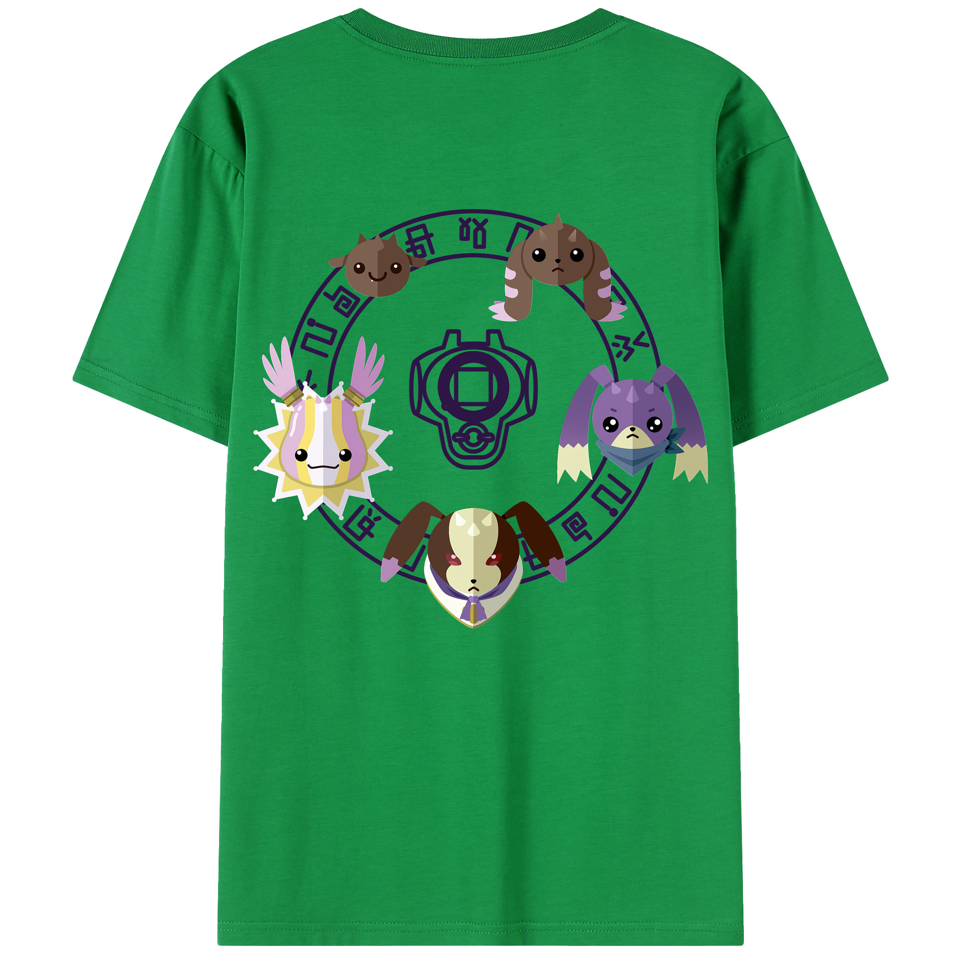 （画像用） Digimon デジタルモンスター/デジモン 綿100％半袖Tシャツ（背面プリント）