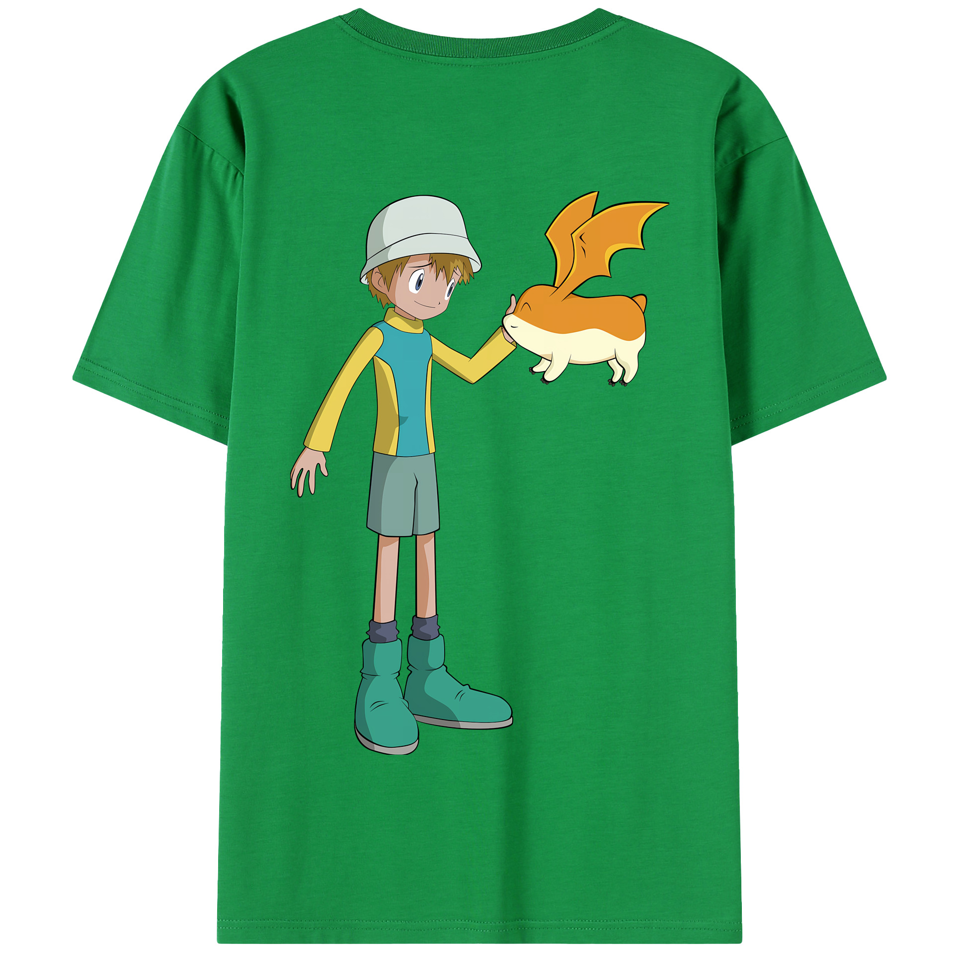 （画像用） Digimon デジタルモンスター/デジモン 綿100％半袖Tシャツ（背面プリント）
