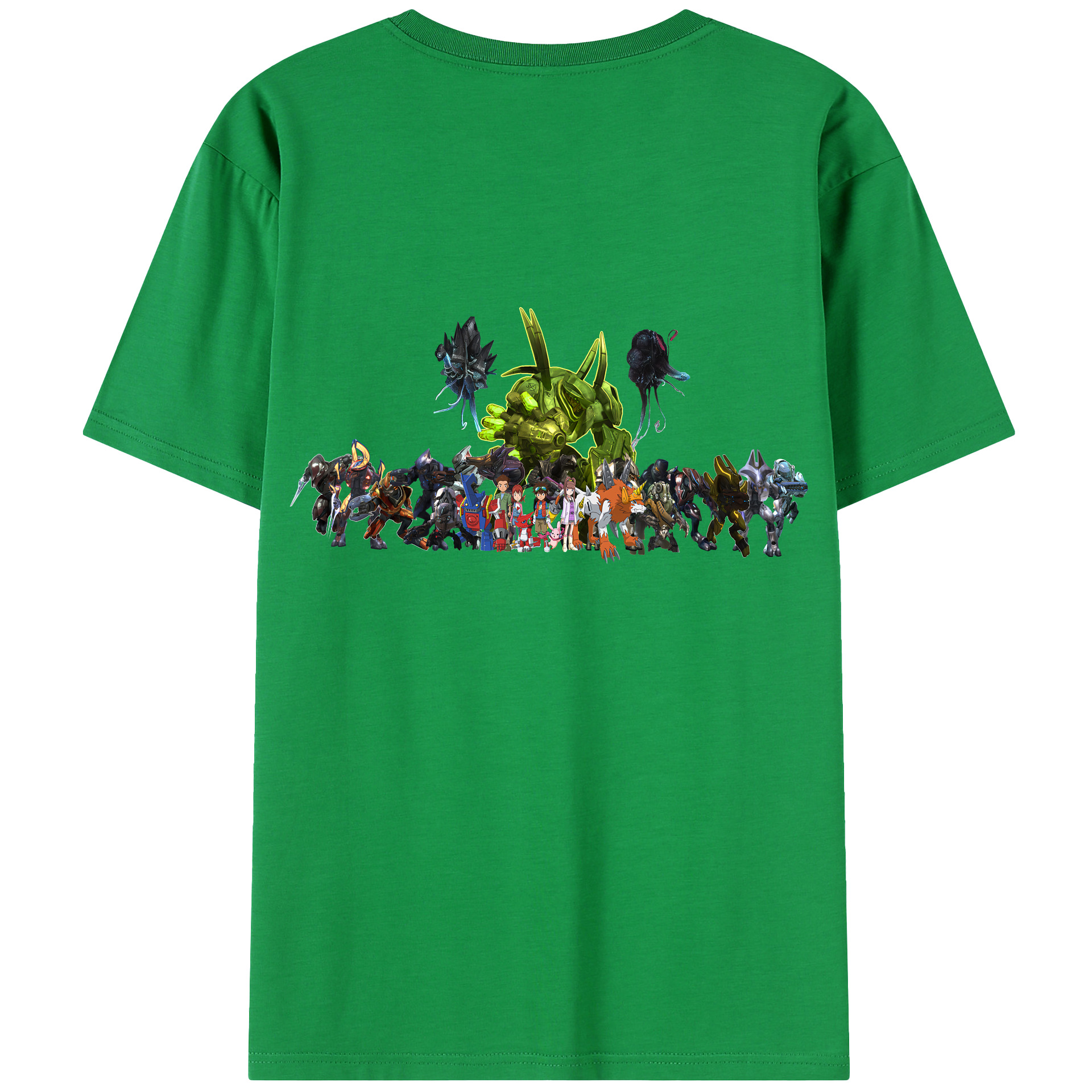 （画像用） Digimon デジタルモンスター/デジモン 綿100％半袖Tシャツ（背面プリント）
