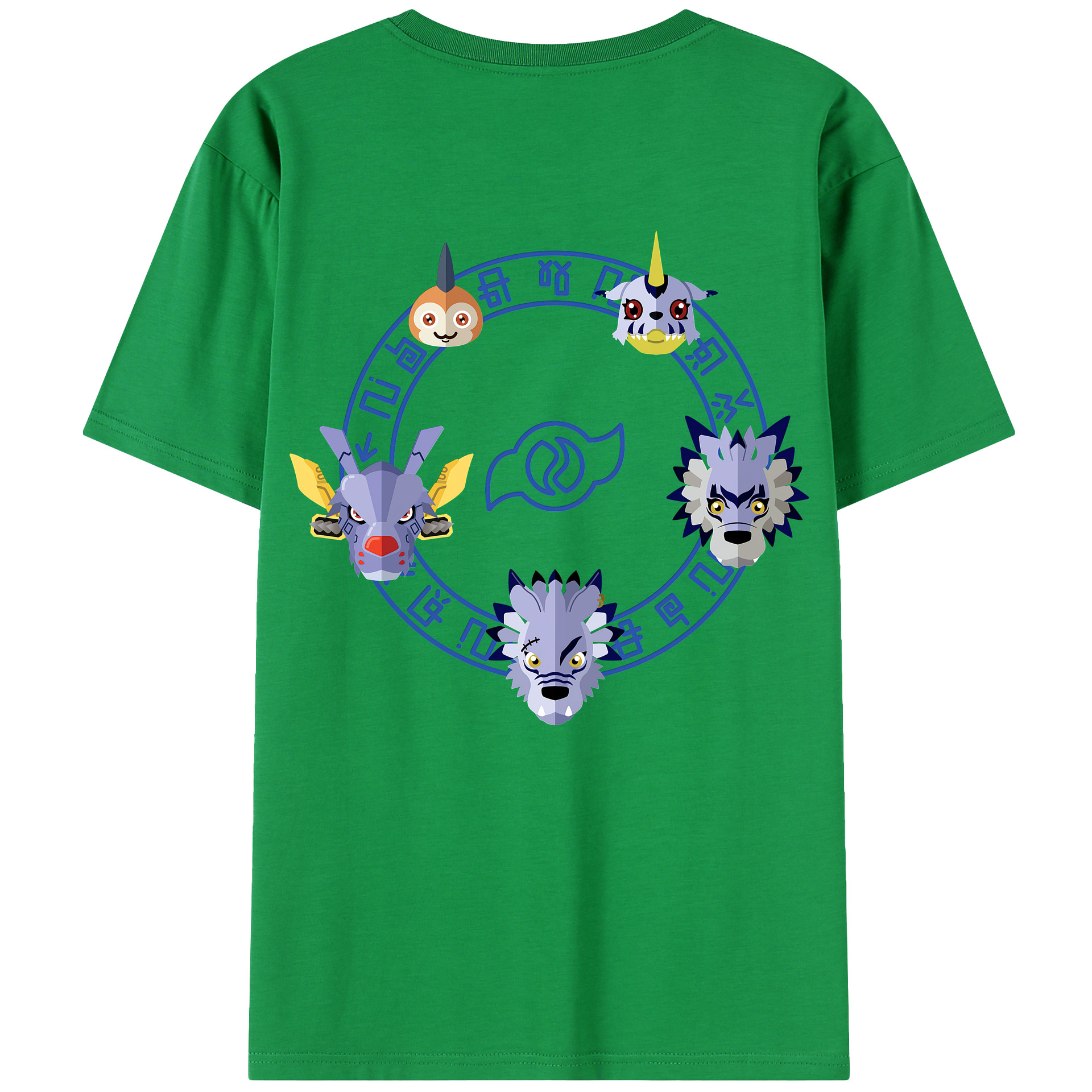 （画像用） Digimon デジタルモンスター/デジモン 綿100％半袖Tシャツ（背面プリント）