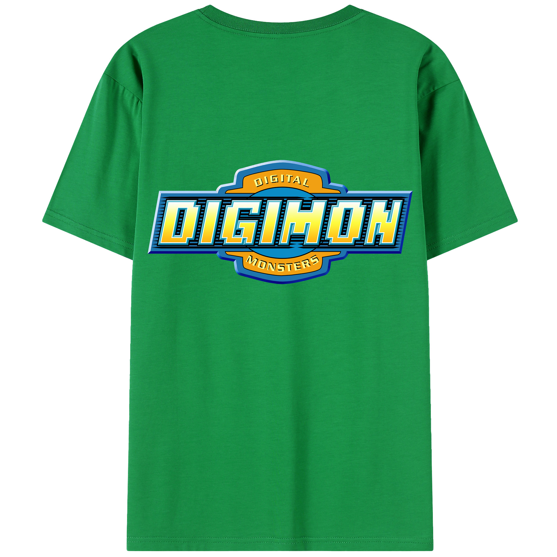 （画像用） Digimon デジタルモンスター/デジモン 綿100％半袖Tシャツ（背面プリント）