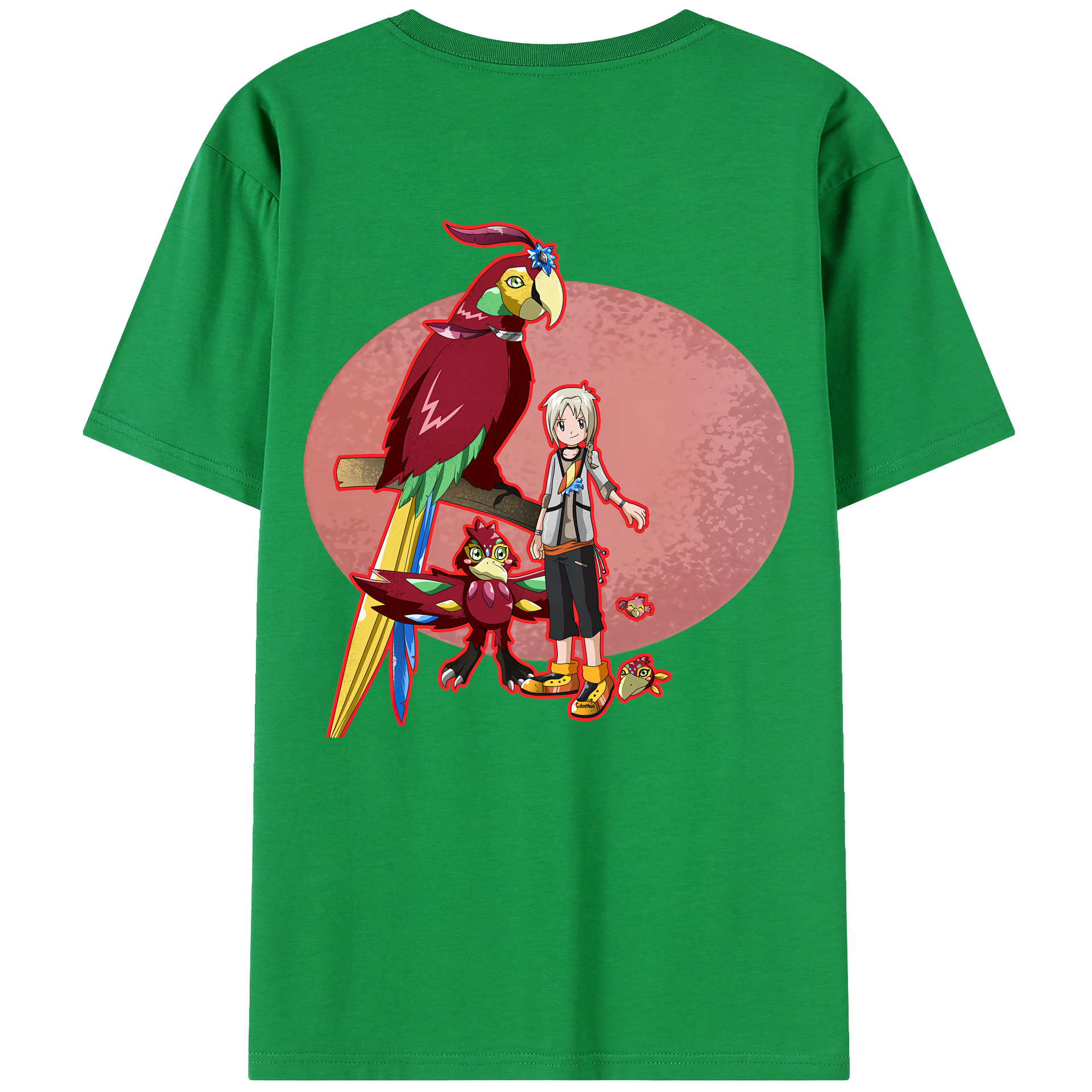 （画像用） Digimon デジタルモンスター/デジモン 綿100％半袖Tシャツ（背面プリント）
