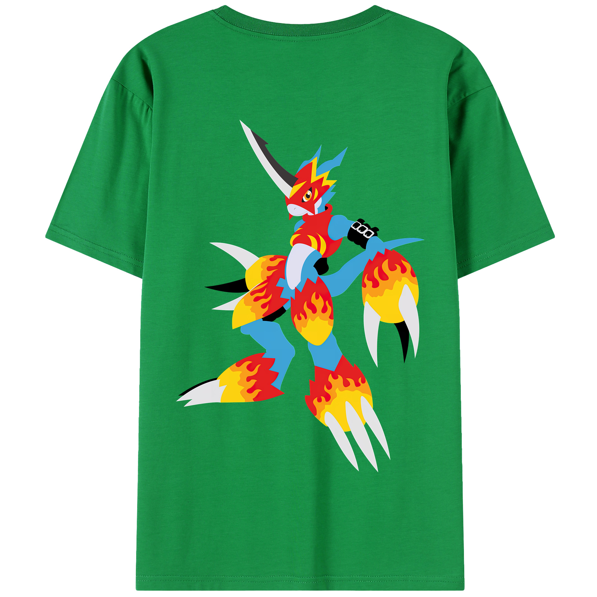 （画像用） Digimon デジタルモンスター/デジモン 綿100％半袖Tシャツ（背面プリント）
