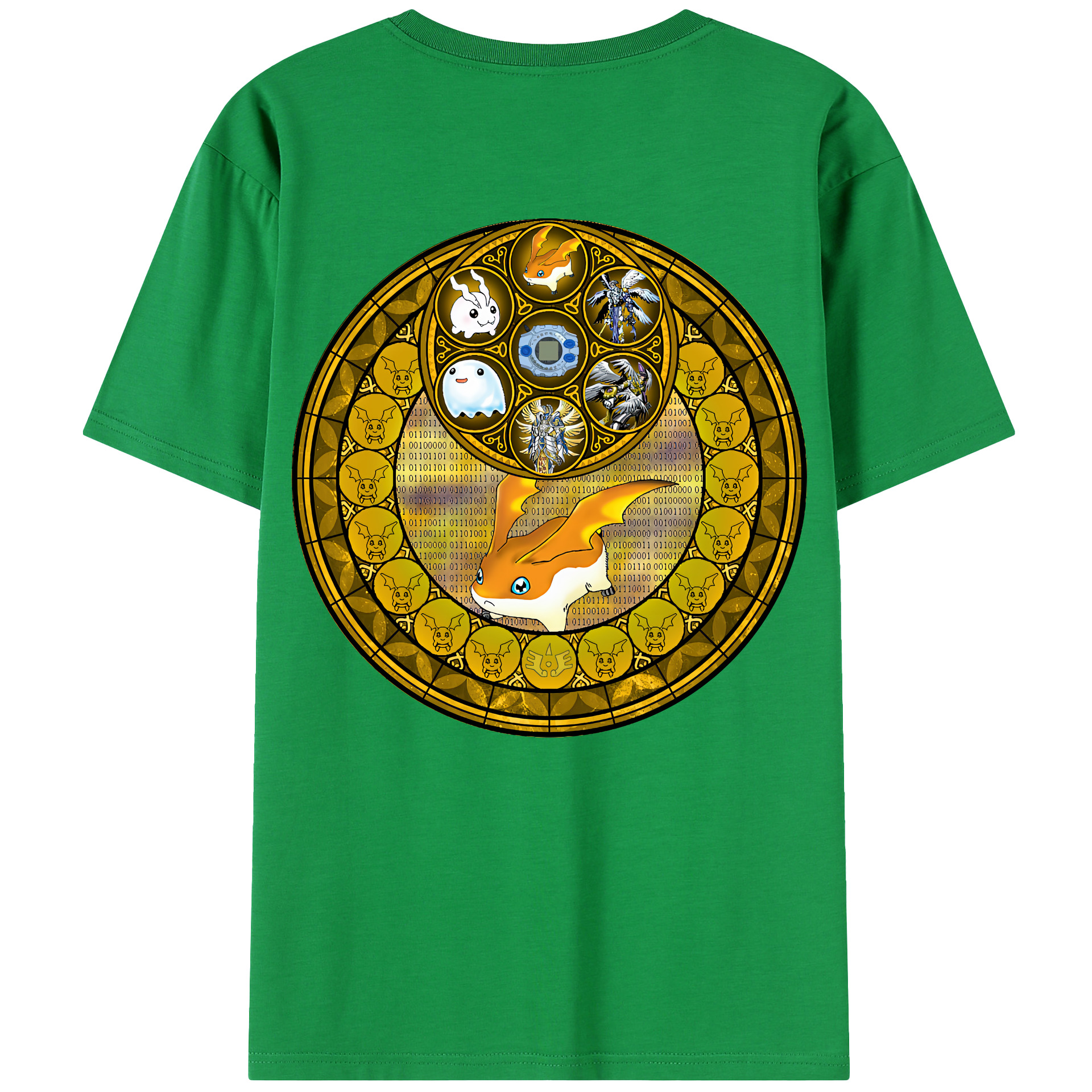 （画像用） Digimon デジタルモンスター/デジモン 綿100％半袖Tシャツ（背面プリント）