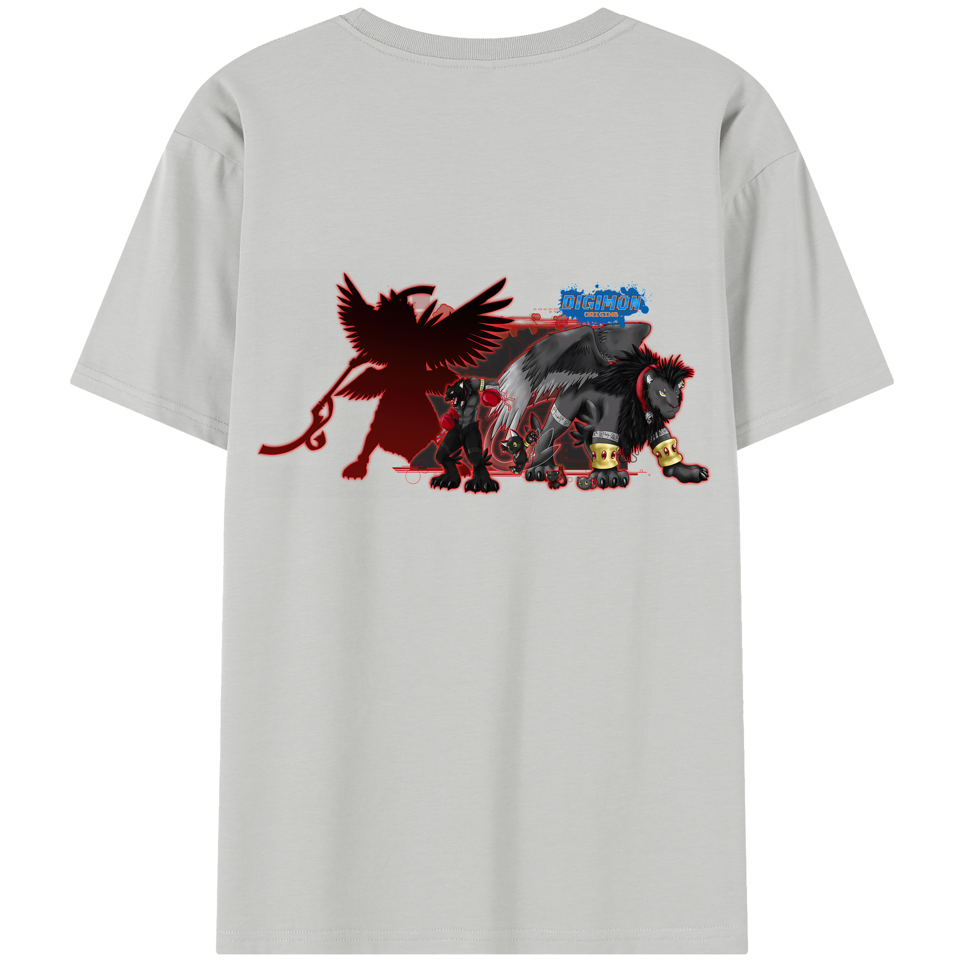 （画像用） Digimon デジタルモンスター/デジモン 綿100％半袖Tシャツ（背面プリント）