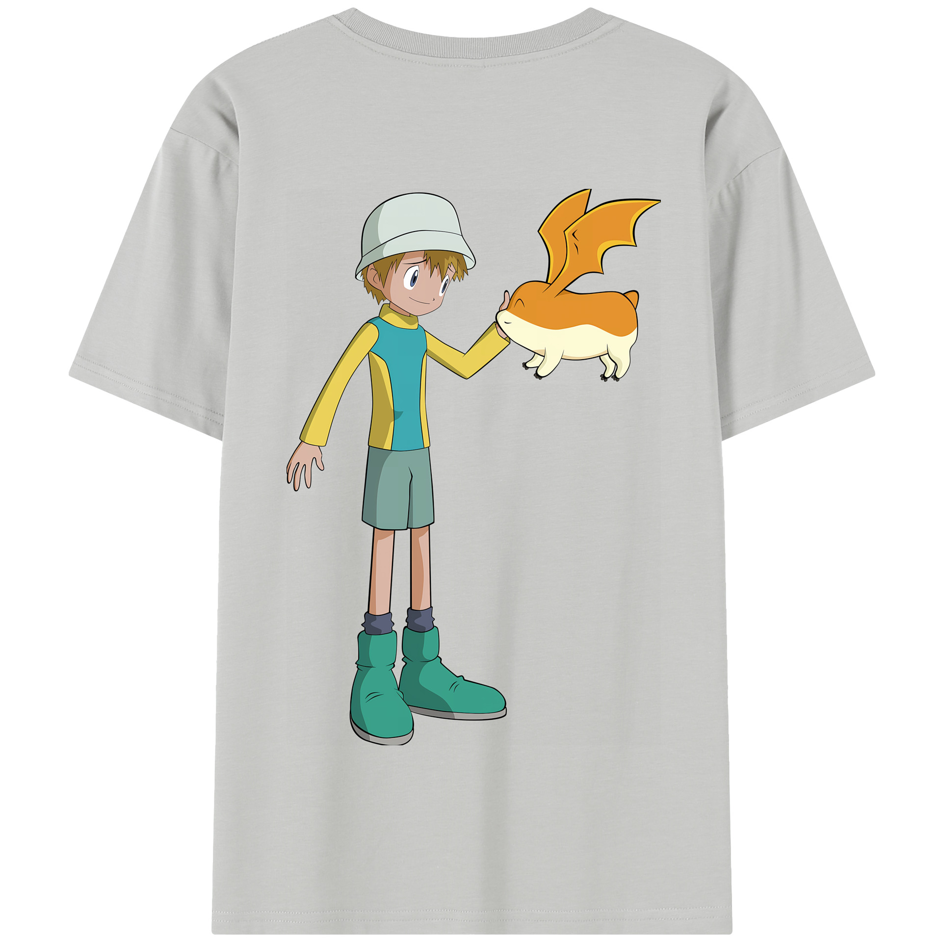 （画像用） Digimon デジタルモンスター/デジモン 綿100％半袖Tシャツ（背面プリント）