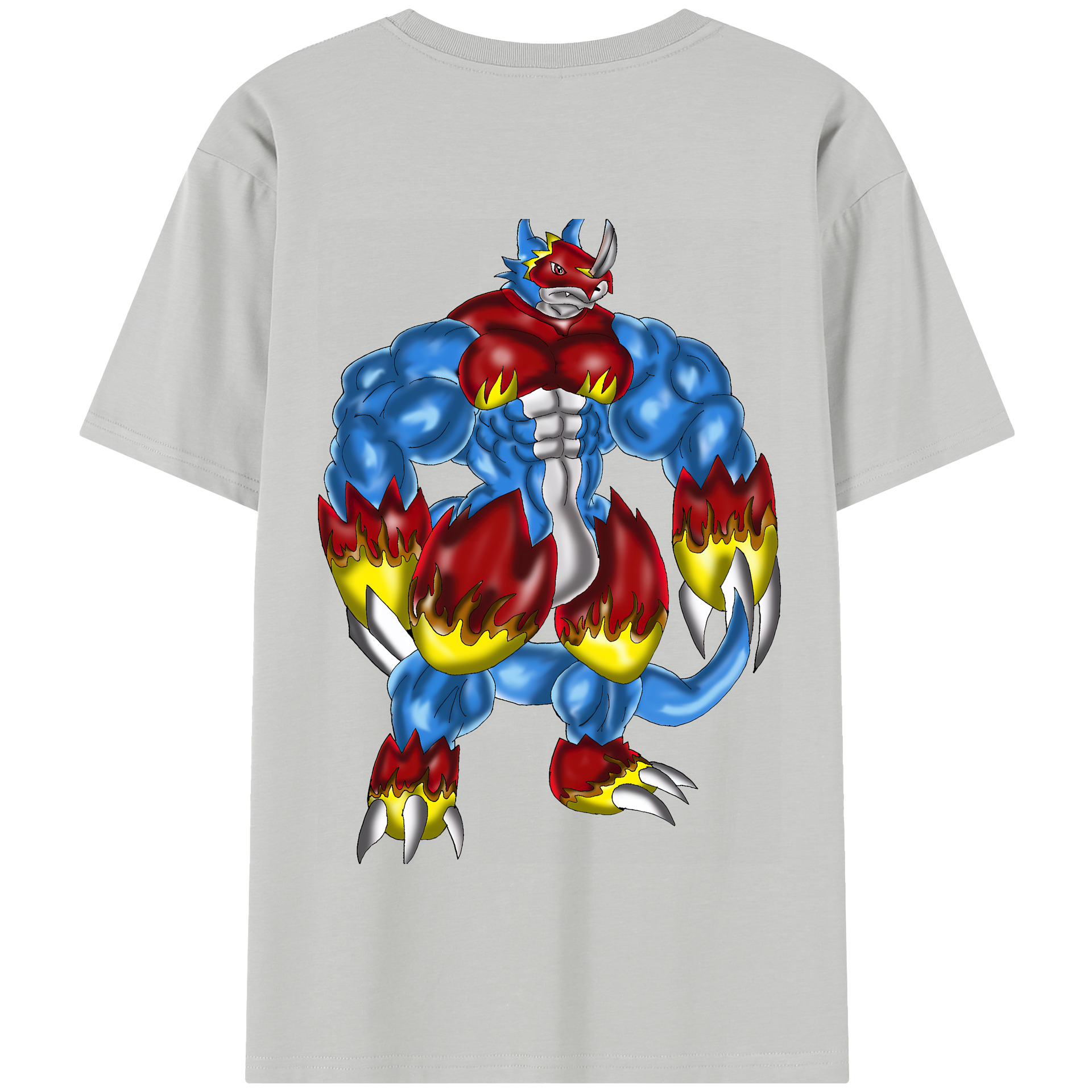 （画像用） Digimon デジタルモンスター/デジモン 綿100％半袖Tシャツ（背面プリント）