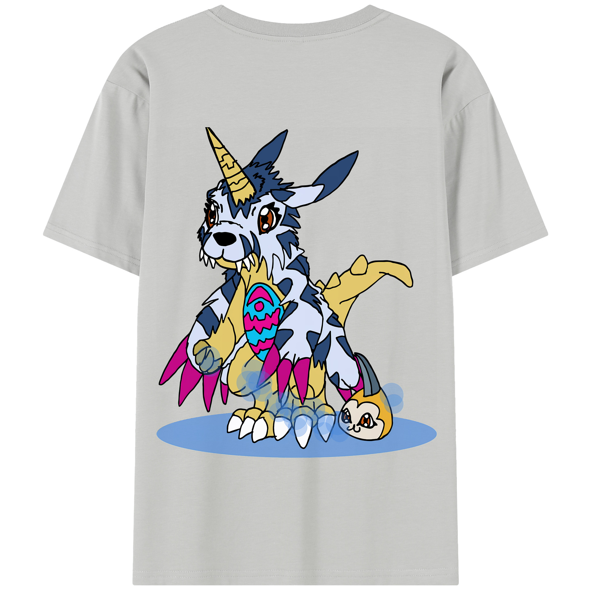 （画像用） Digimon デジタルモンスター/デジモン 綿100％半袖Tシャツ（背面プリント）