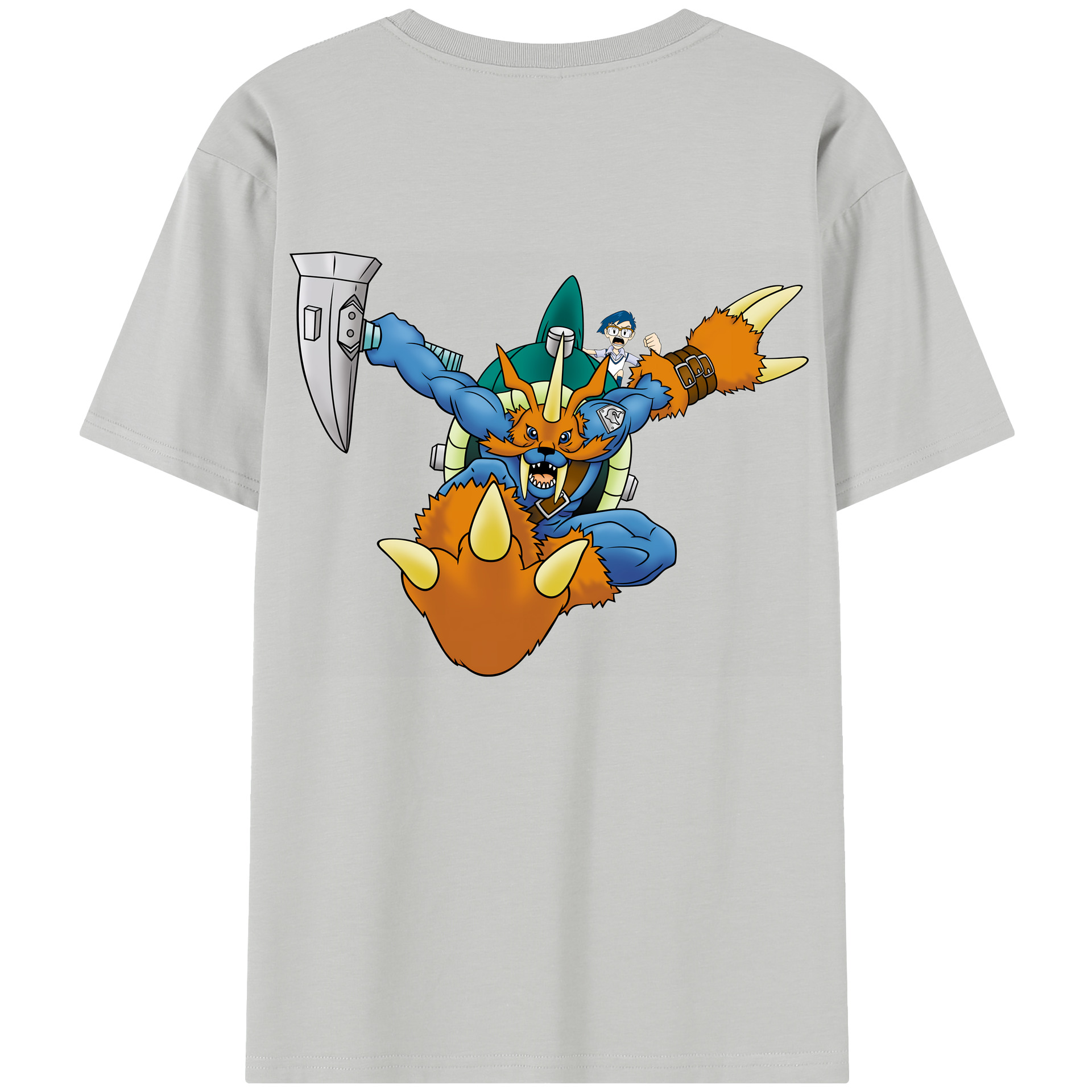 （画像用） Digimon デジタルモンスター/デジモン 綿100％半袖Tシャツ（背面プリント）