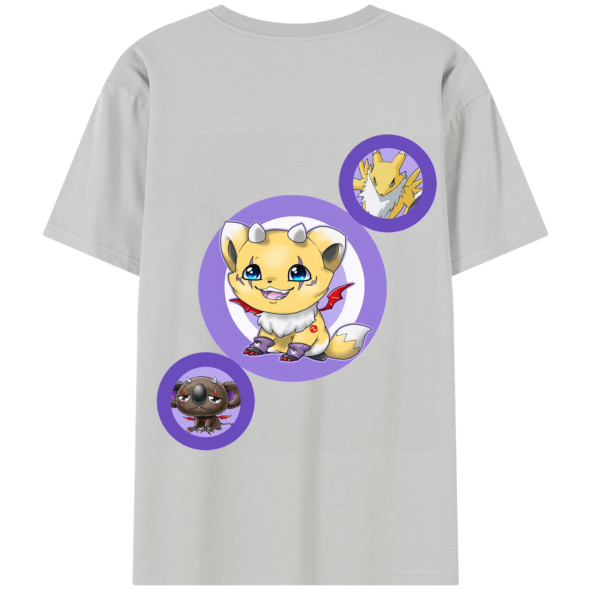 （画像用） Digimon デジタルモンスター/デジモン 綿100％半袖Tシャツ（背面プリント）