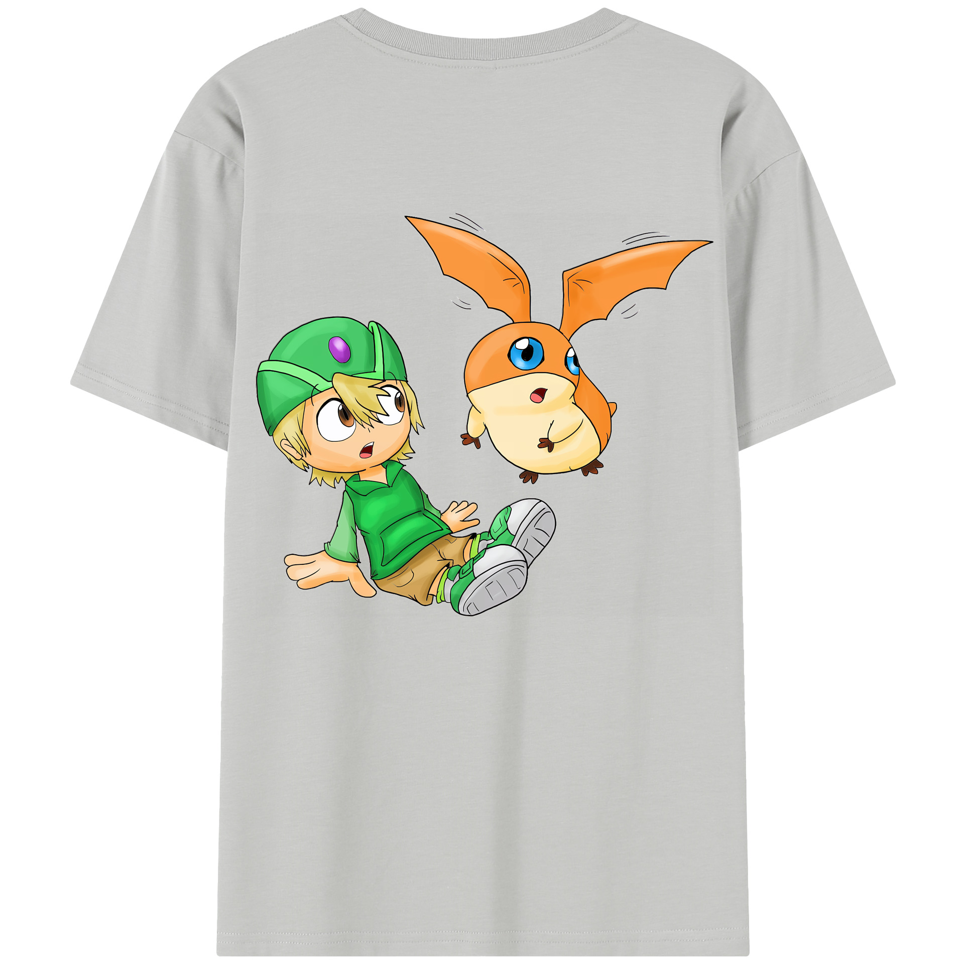 （画像用） Digimon デジタルモンスター/デジモン 綿100％半袖Tシャツ（背面プリント）
