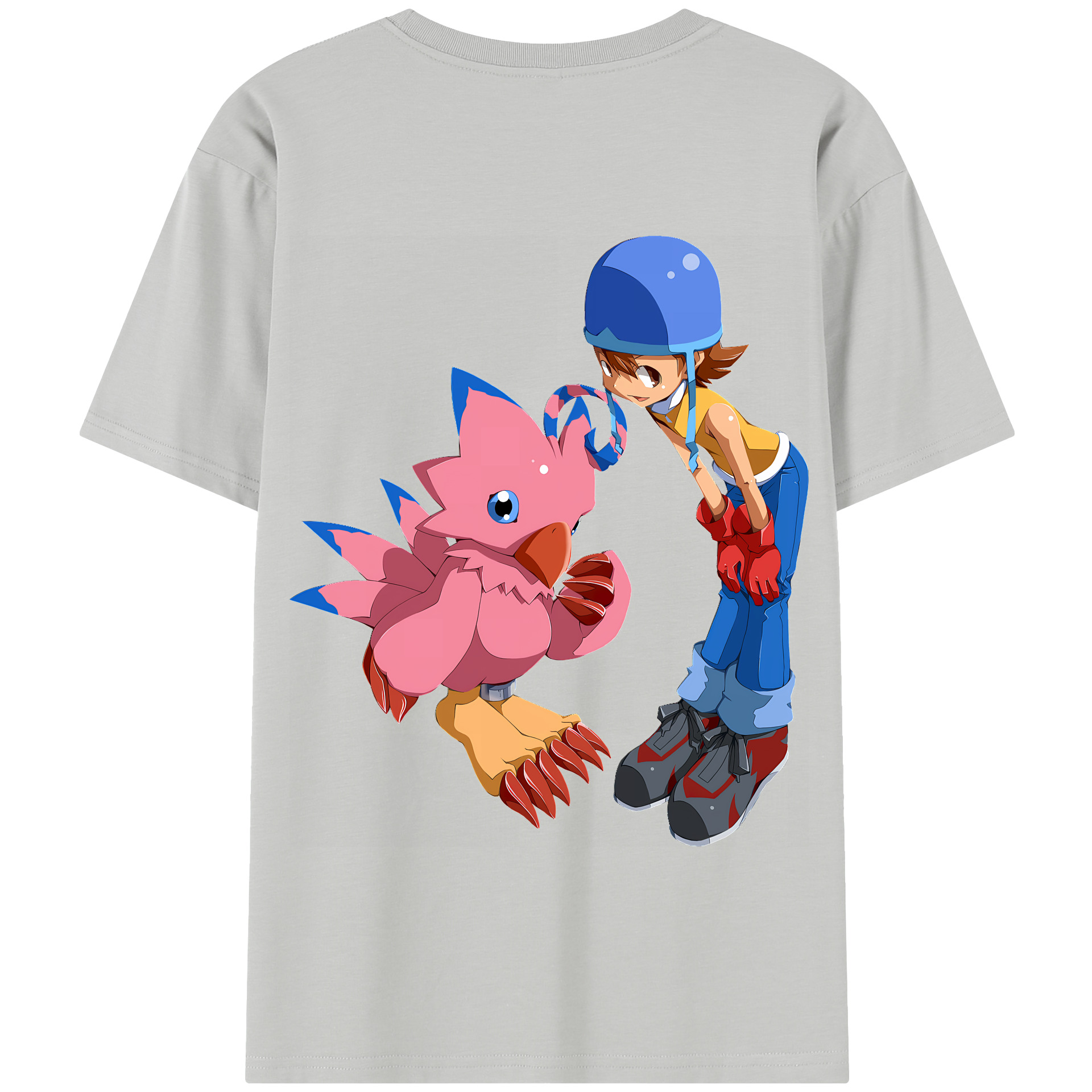 （画像用） Digimon デジタルモンスター/デジモン 綿100％半袖Tシャツ（背面プリント）