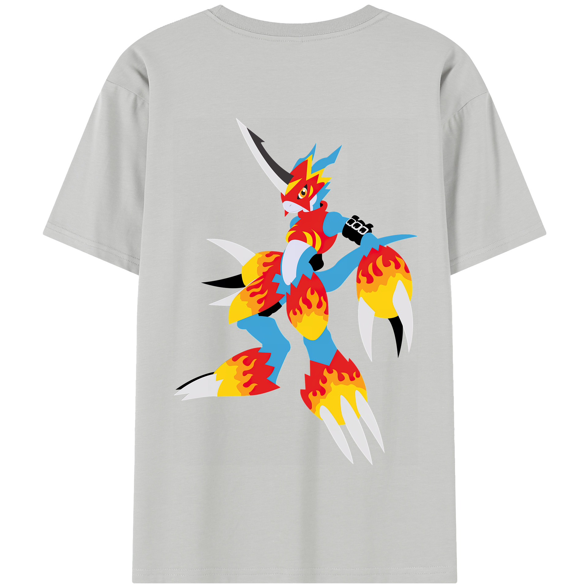 （画像用） Digimon デジタルモンスター/デジモン 綿100％半袖Tシャツ（背面プリント）