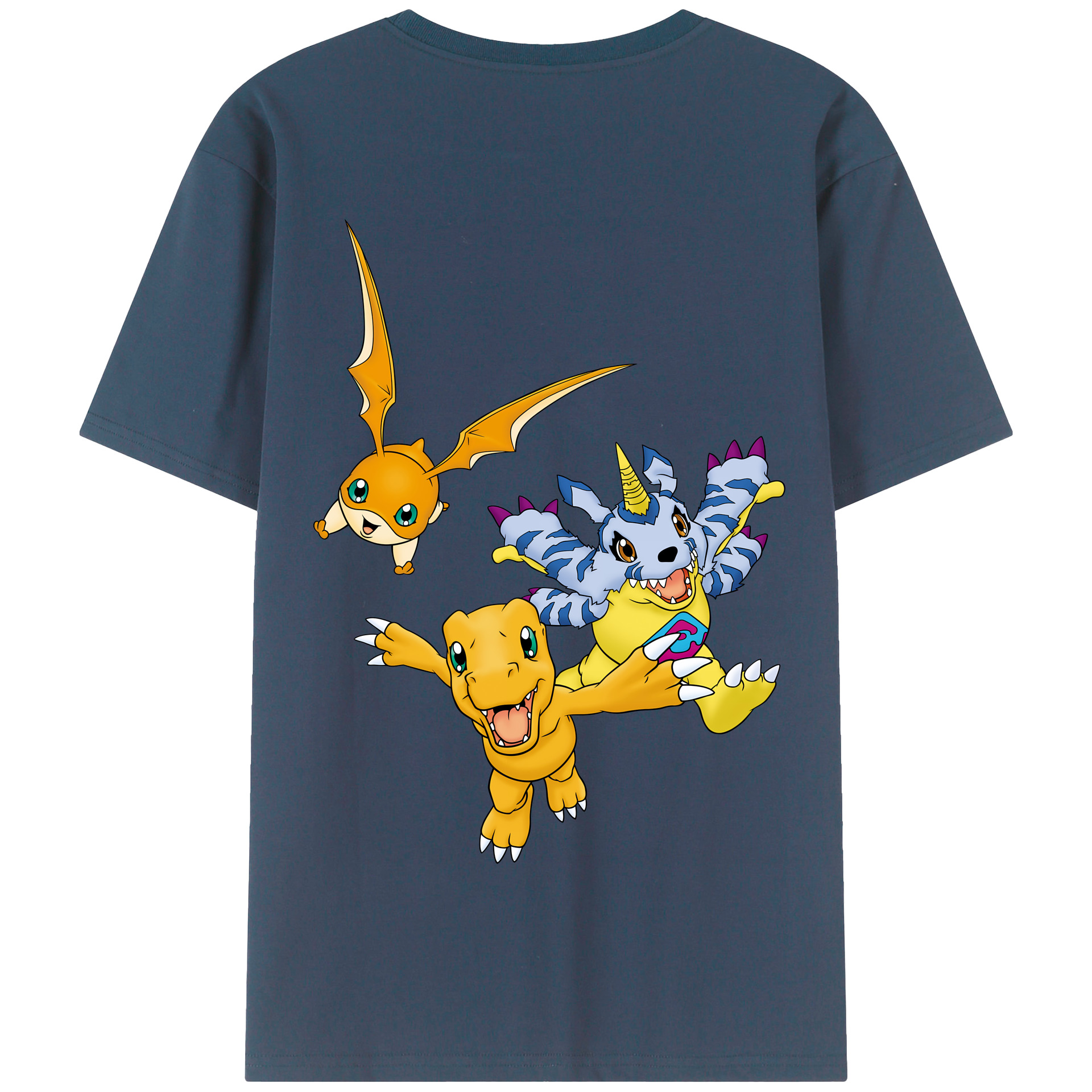 （画像用） Digimon デジタルモンスター/デジモン 綿100％半袖Tシャツ（背面プリント）