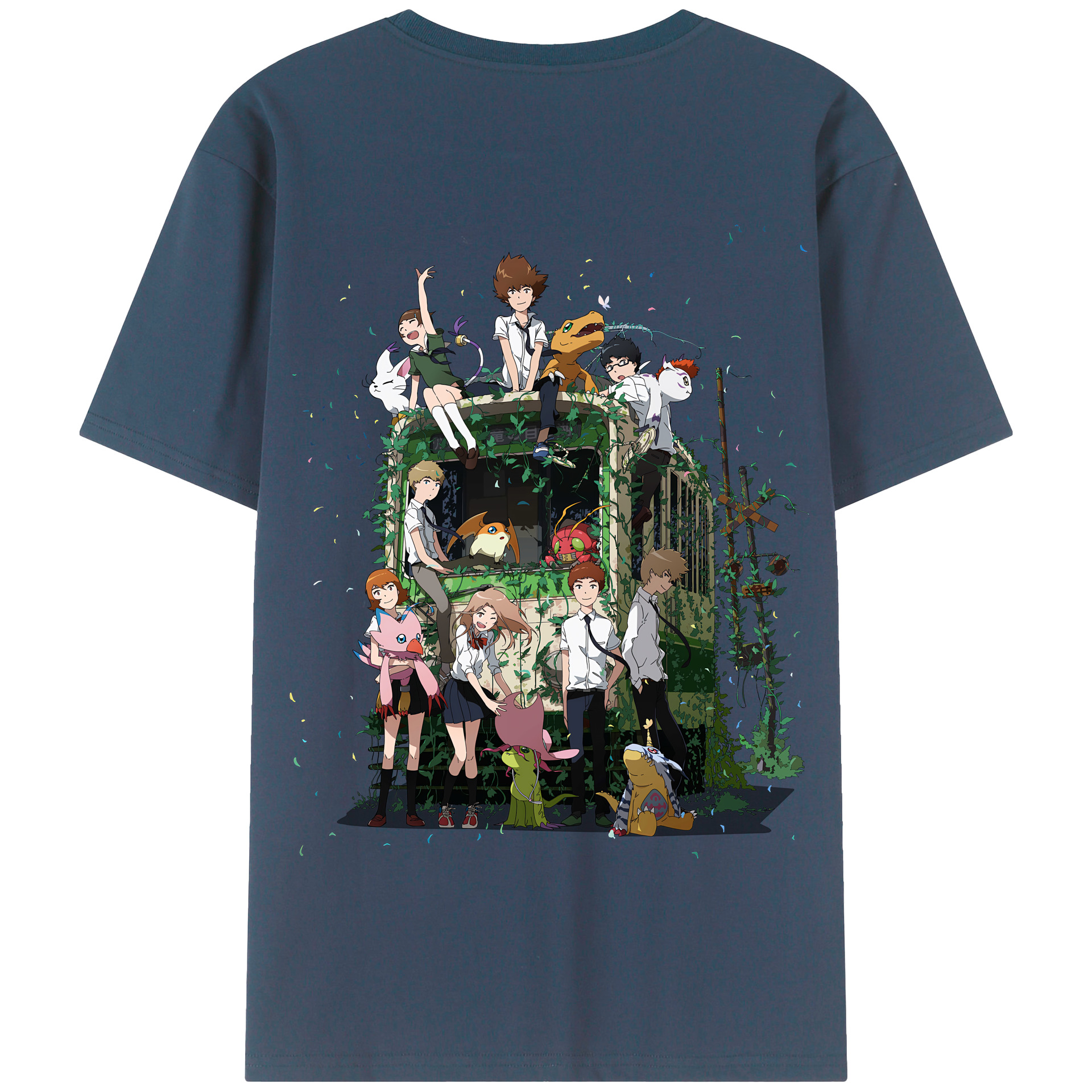 （画像用） Digimon デジタルモンスター/デジモン 綿100％半袖Tシャツ（背面プリント）